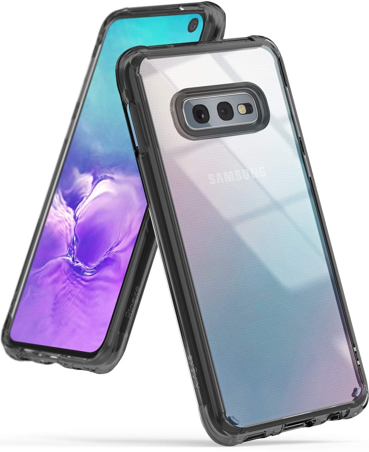 Ringke Fusion Compatible with Samsung Galaxy S10e Case Back Cover Transparent PC Back TPU Bumper Scratch Resistant Natural Form Samsung S10e Back Cover - Smoke Black