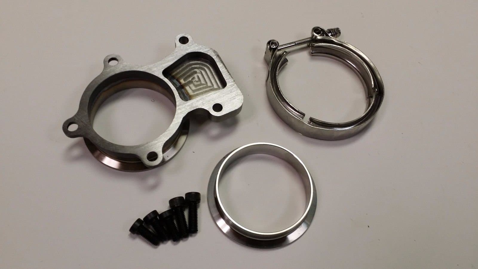 Downpipe Turbo Flange 3.0" V-band Kit Fits Cummins Holset WH1C HX35 HX35W HX40