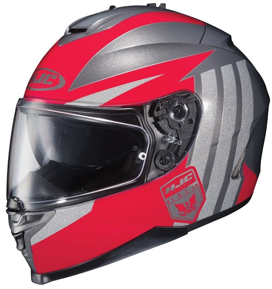 HJC IS-17 Grapple Full-Face Motorcycle Helmet (Red/Silver, X-Large)