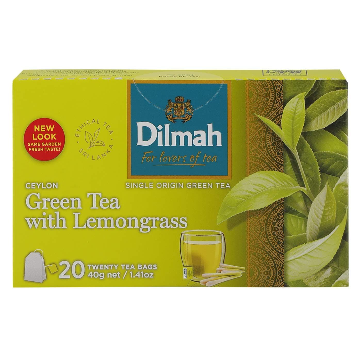 DILMAH GREEN TEA LEMONGRASS 20/2g/6