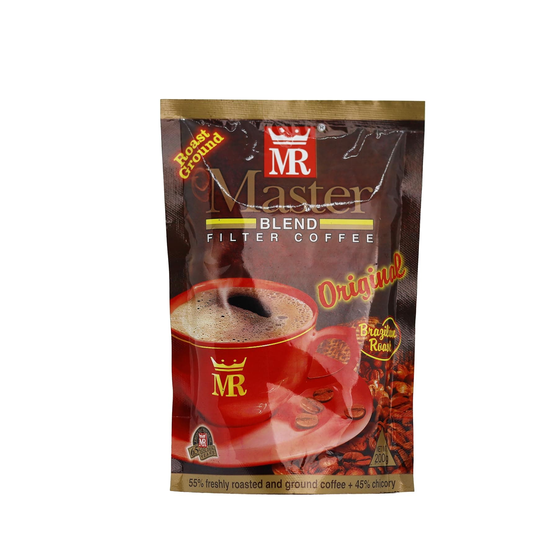 MR Master Blend Brazilian Roast Coffee – 200g Pouches (Pack of 2, Total 400g)