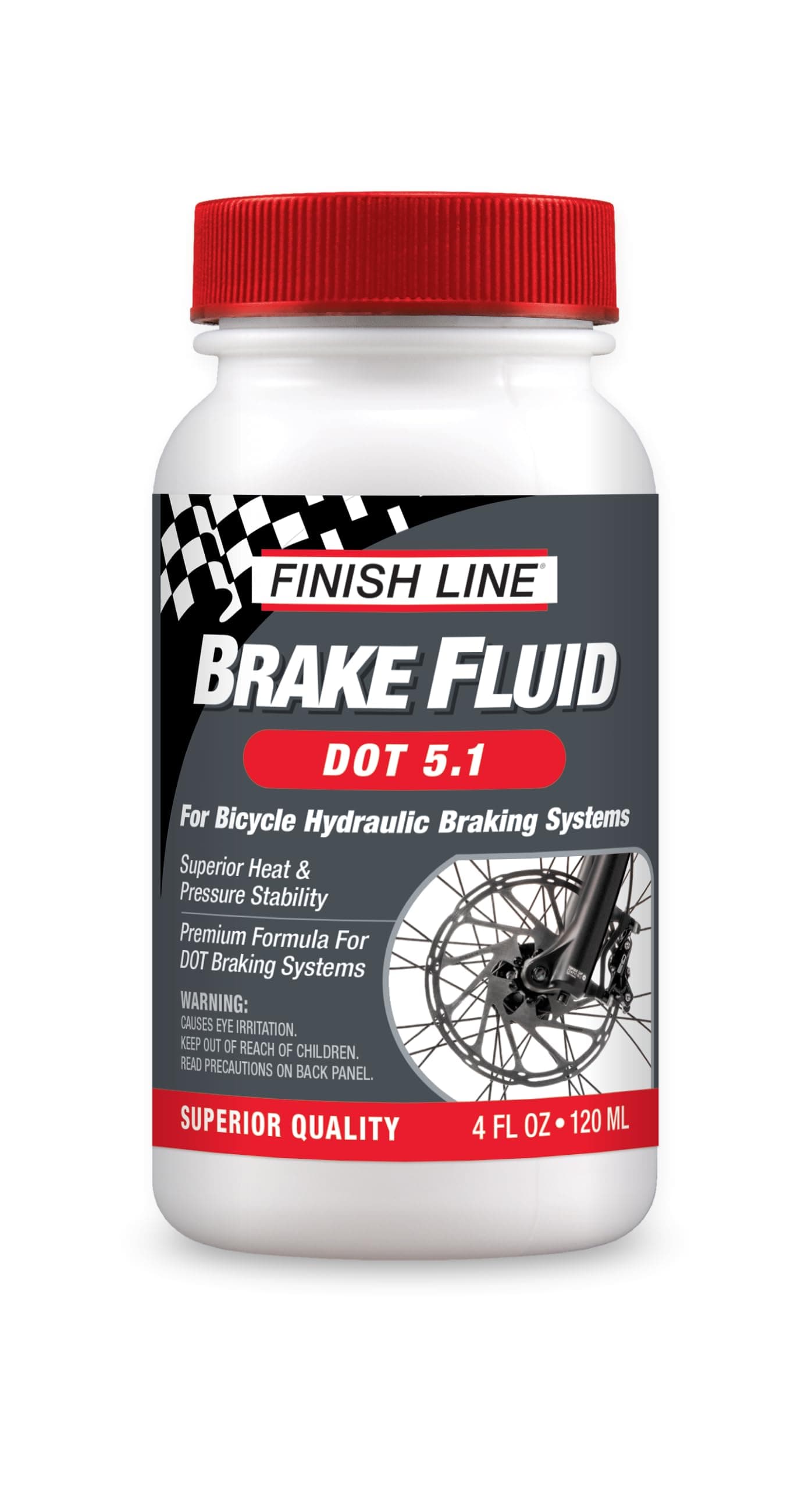 Finish Line High Performance DOT 5.1 Brake Fluid, 4-Ounce