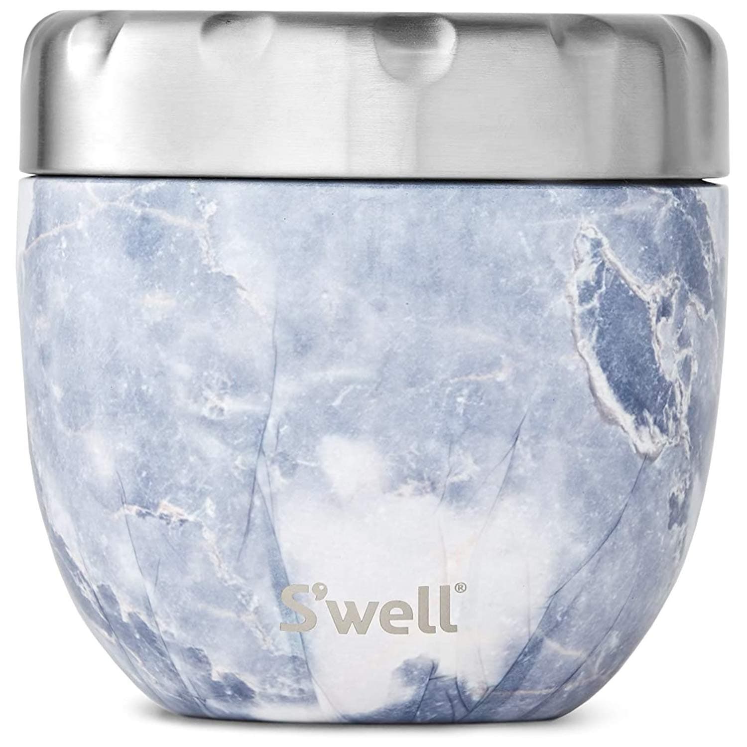 S'wellStainless Steel Bowls-21.5 Oz Triple-Layered Vacuum-Insulated Containers Keeps Food and Drinks Cold for 11 Hours and Hot for 7-with No Condensation-BPA Free, 21.5 oz, Blue Granite