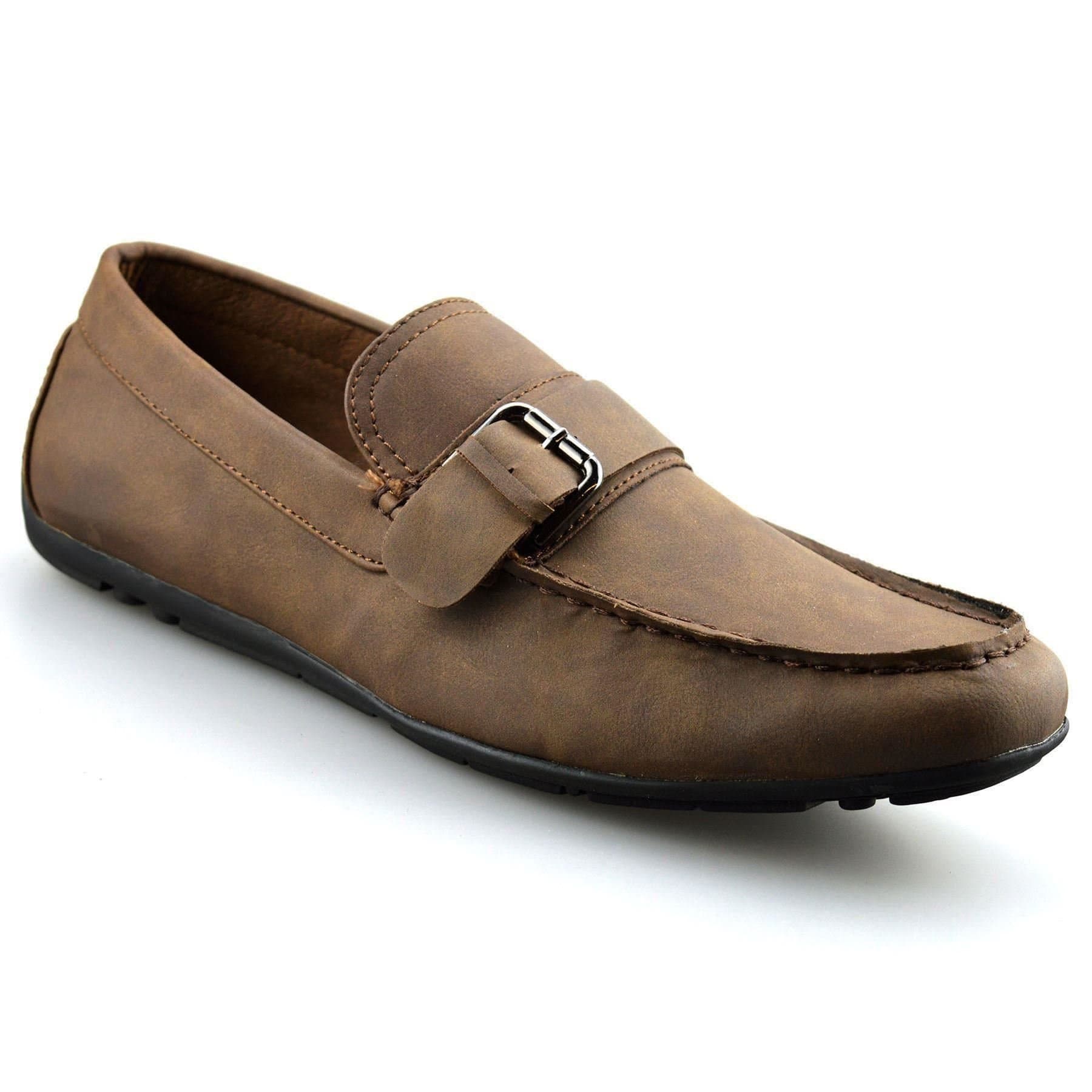 Mens New Slip On Casual Boat Deck Mocassin Designer Loafers Driving Shoes Size[UK 7.5,Brown]