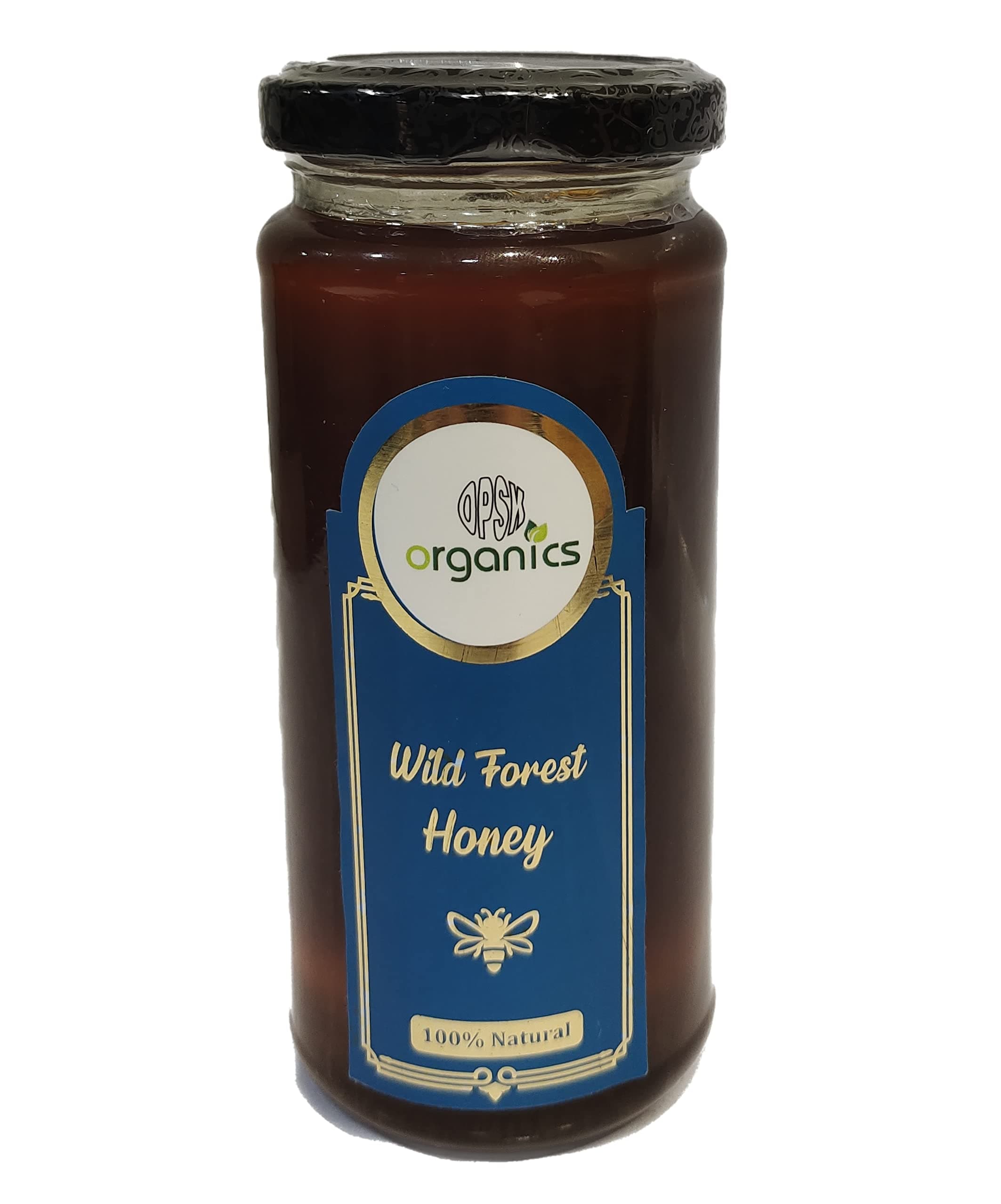 OPSK Organics Wild Forest 100% Natural Honey Glass Bottle (Wild Forest, 325grm)