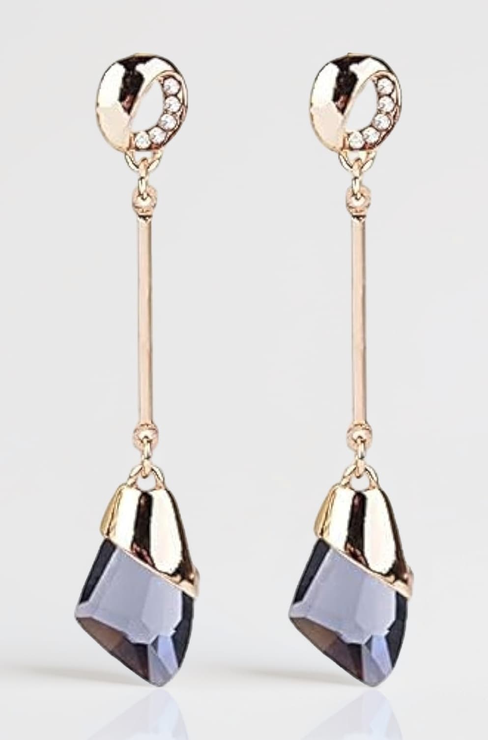 Shining Diva Fashion AAA Quality 18k Gold Plated Crystal Earrings For Women & Girls