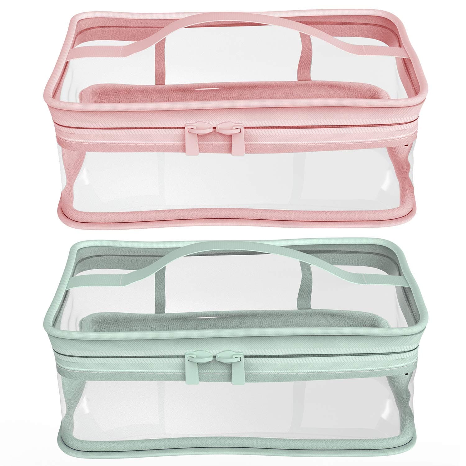 BallHull Makeup Bag Zipper Waterproof Portable Travel Storage Pouch 2 Pcs