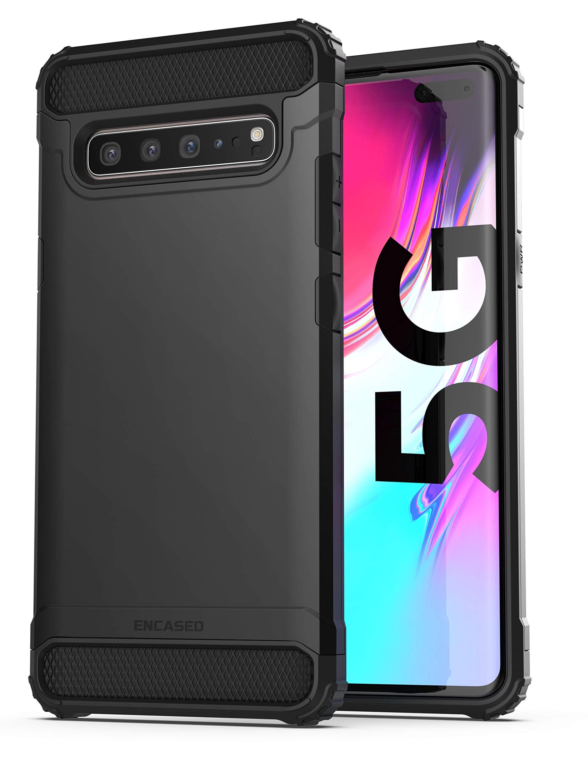Heavy Duty Galaxy S10 5G Case (Scorpio Armor) Military Grade Rugged Protective Cover for Samsung S10 5G (Black)