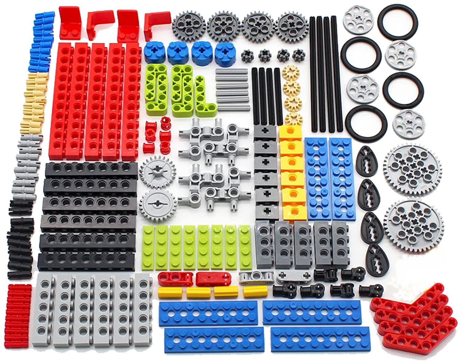 182PCS Gear and Axle Set for Technic Parts Compatible with Lego Technic Parts, DIY Gears Assortment Pack((Liftarm, Pins, Axles, Connectors)) for Technic Building Blocks Set(Random Color)