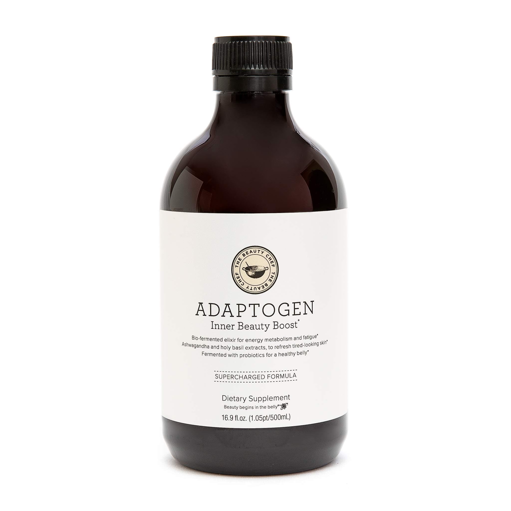 The Beauty ChefADAPTOGEN Inner Beauty Boost (16.9fl.oz, 500ml) | Vegan Elixir for Energy & Gut Health | with Ashwagandha, Holy Basil, & Probiotics