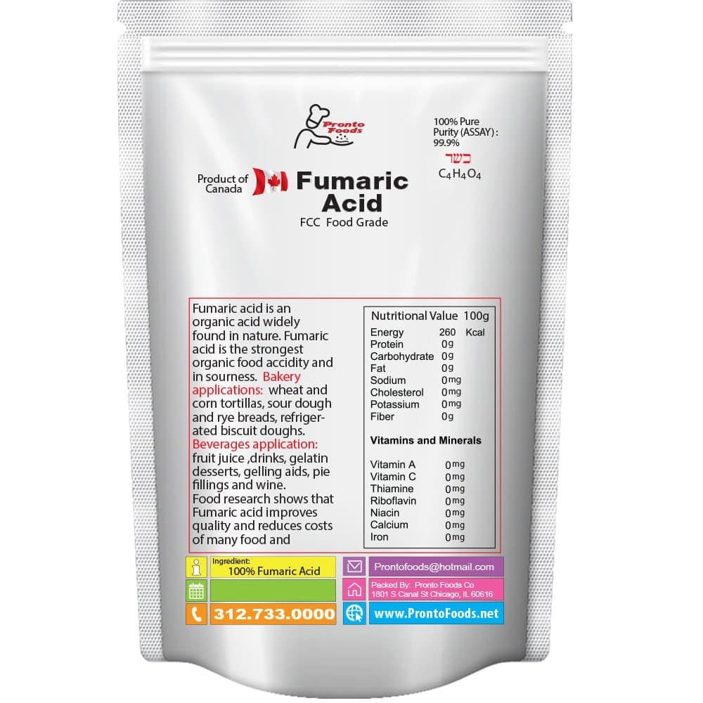 Fumaric Acid, Acidulant, Product of Canada - Free Shipping, 1kg