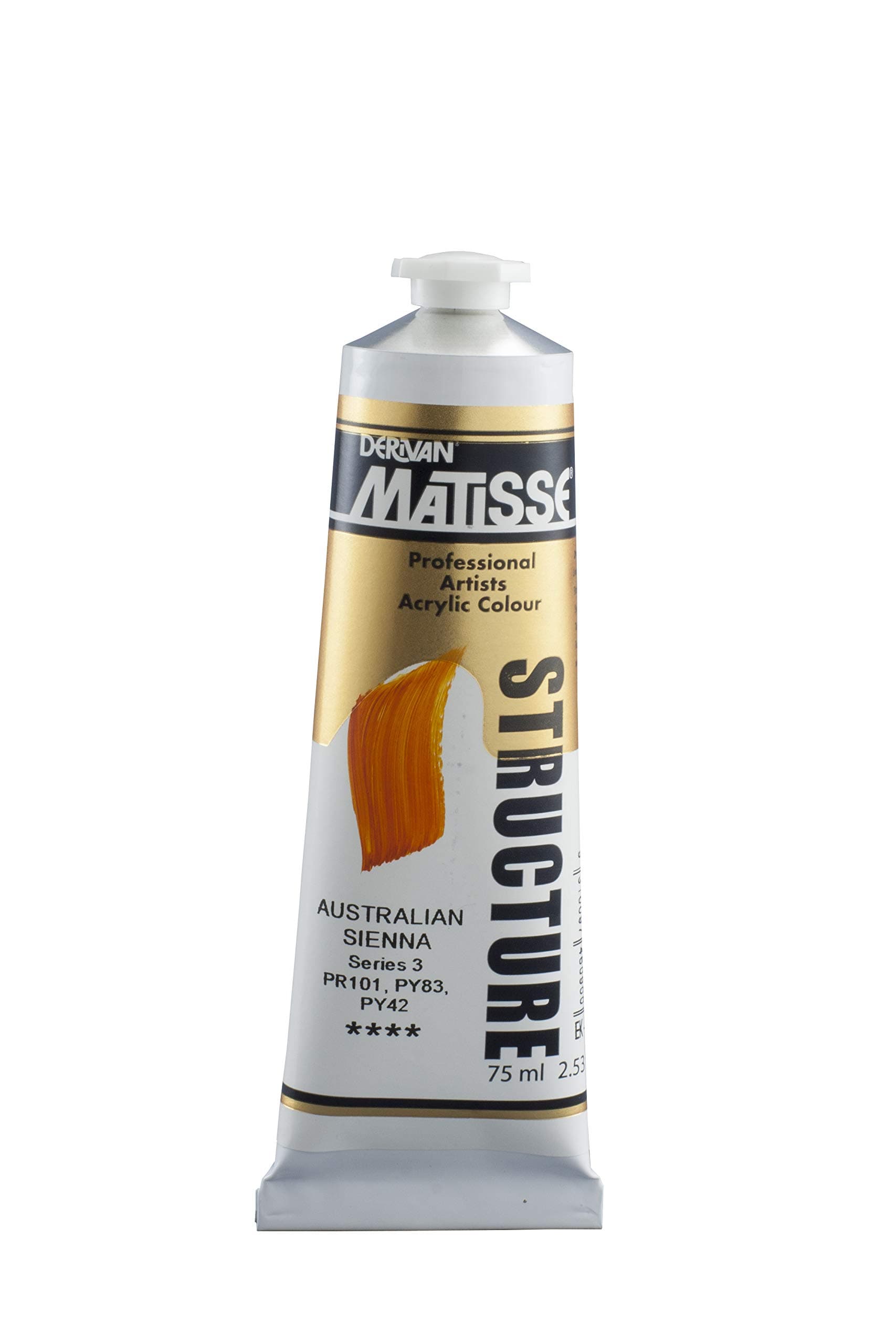 Matisse Structure Heavy Body Acrylic Paint High Viscosity Acrylics - 75 ml Tube - Australian Sienna