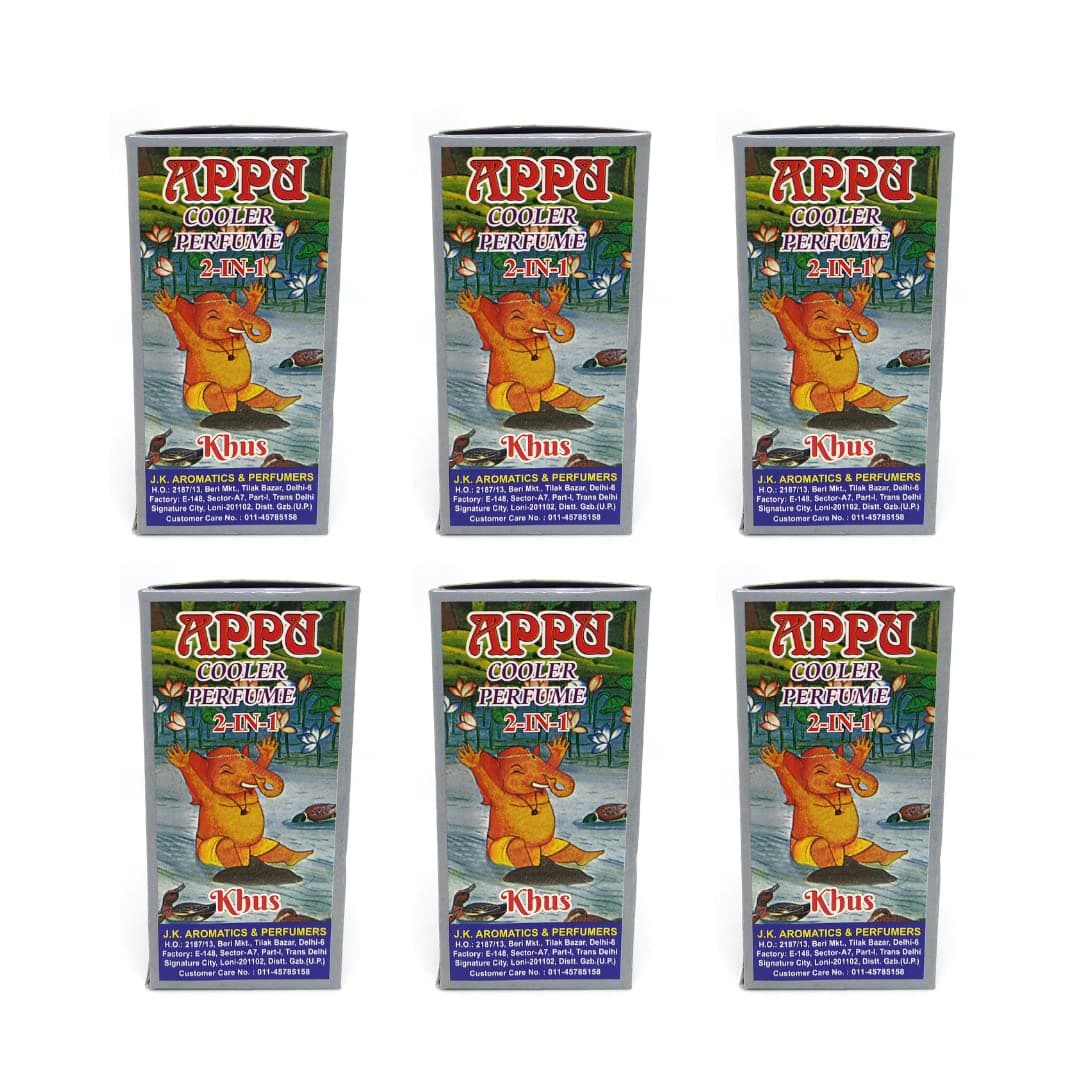 Cooler Perfume 2 in 1 Liquid Oil for Water Combo of 6 (25 ML Each) (Khus)