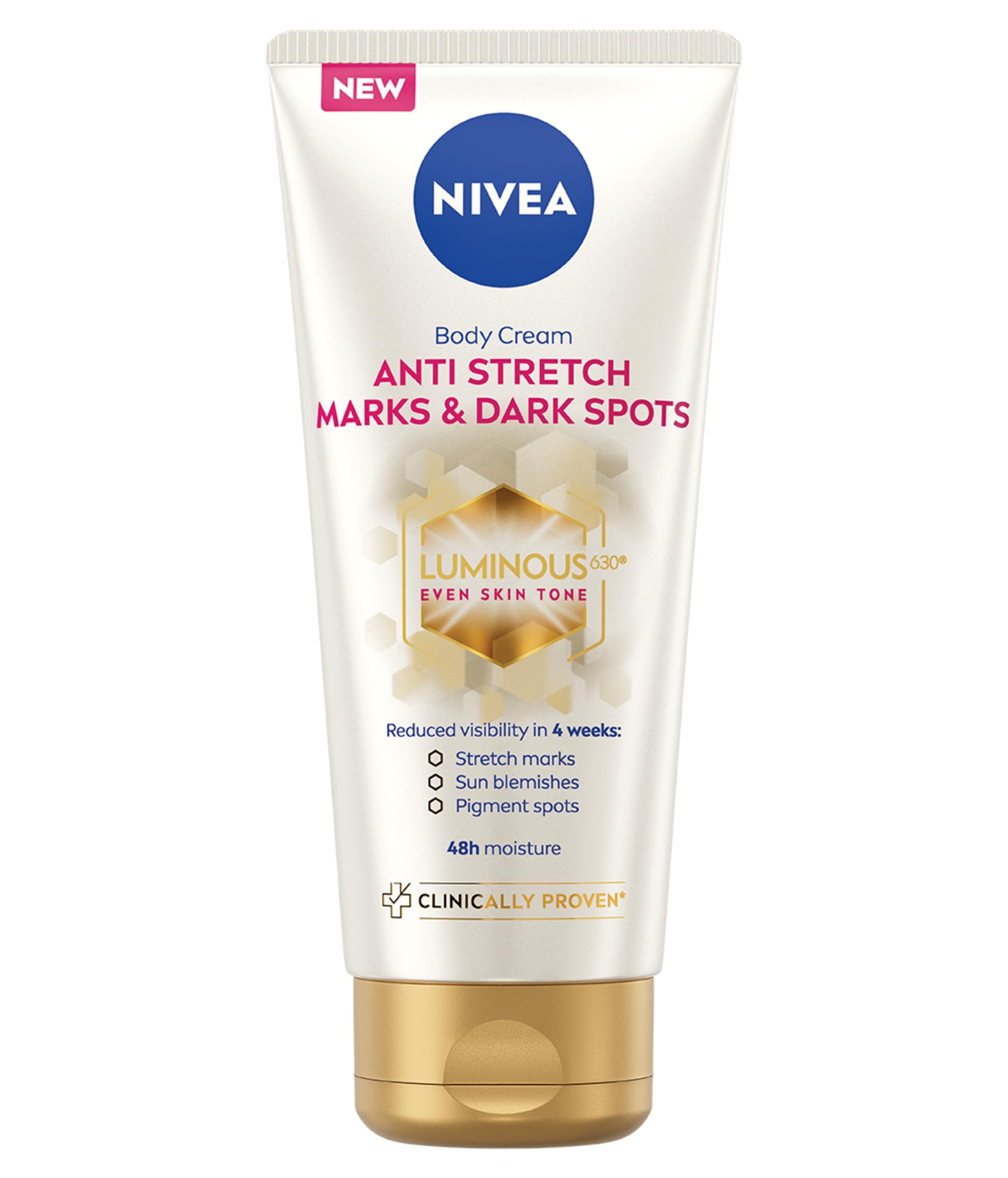 Luminous 630 Anti Stretch Marks & Dark Spots Body Cream (200ml), 48-Hour Moisturising Cream Reduces Stretch Marks, Sun Blemishes and Pigment Spots, With Thiamidol