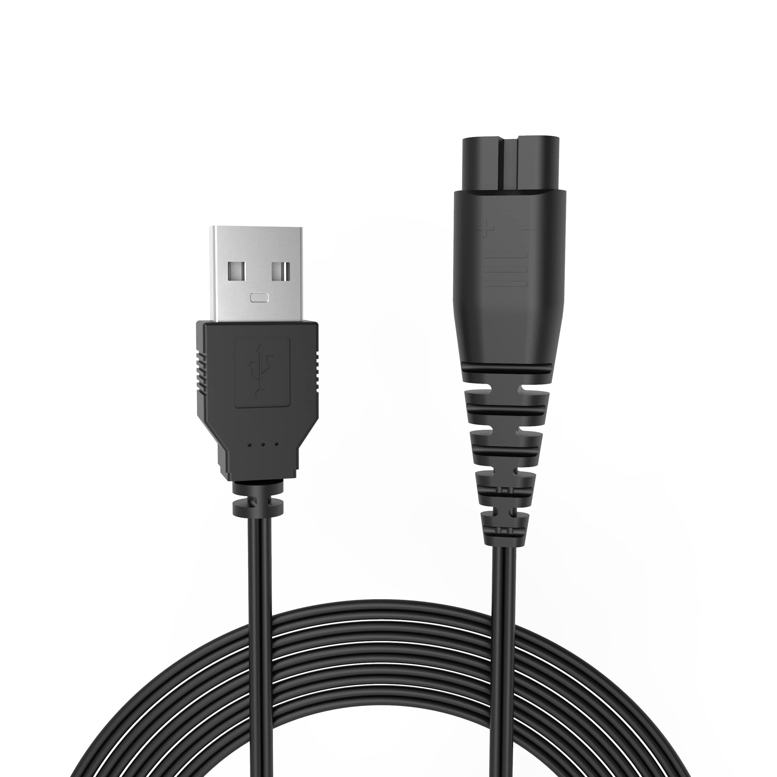 Superer USB Charger Cable Fit for Hatteker-Cordless-Hair-Trimmer Pro Hair Clippers Beard Trimmer RFC-588 RFC-598 RFC-692 Shaver Razor Replacement Charging Power Cord