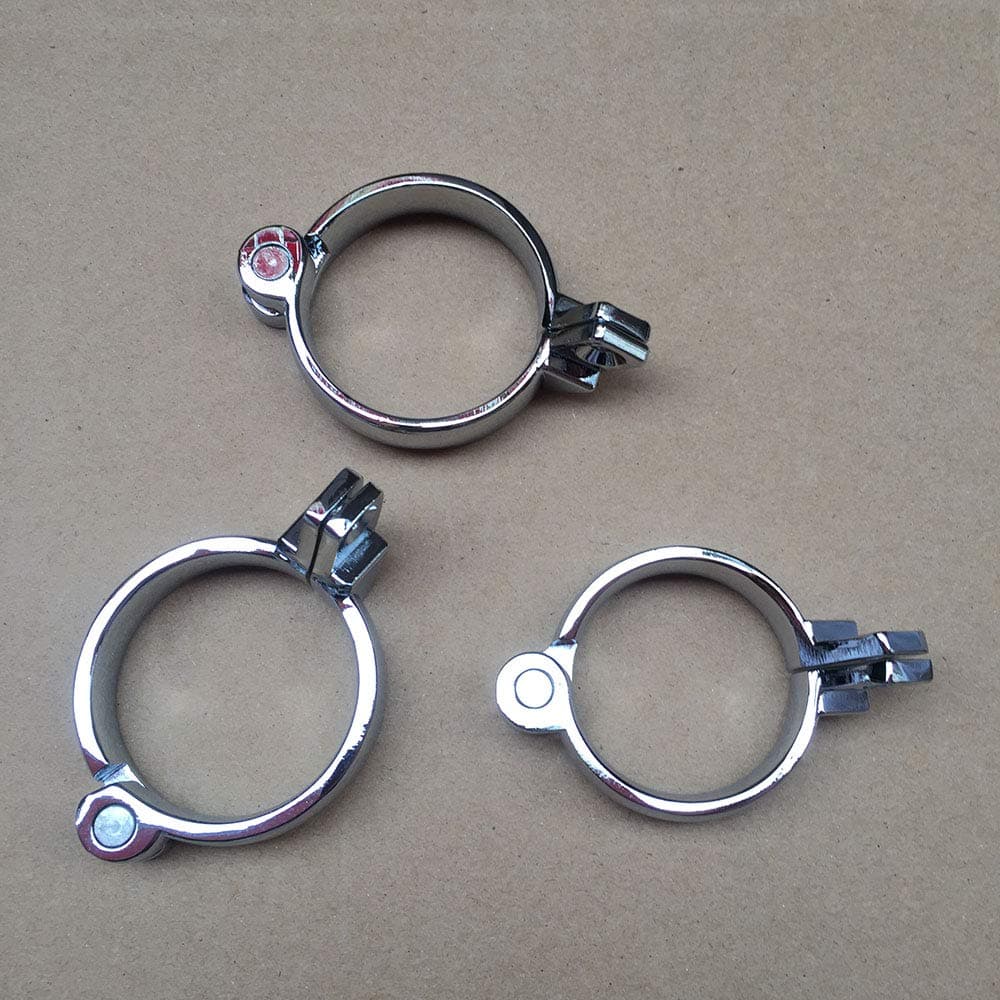 Stainless Steel Male Cage with 3 Ring（Silver）