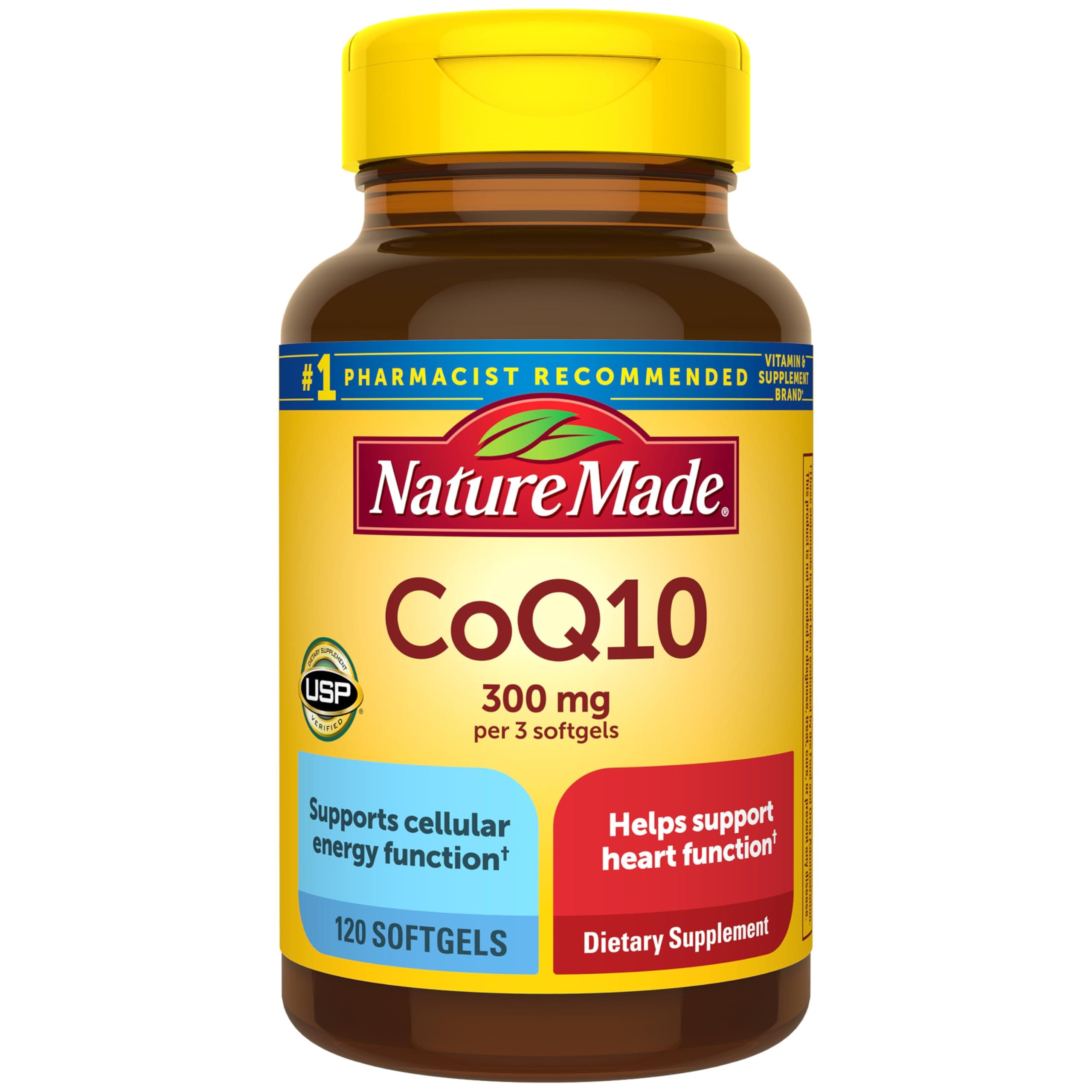 CoQ10 300mg per 3 Softgels, Heart Health & Antioxidant Support, 120 Softgels, 40 Day Supply