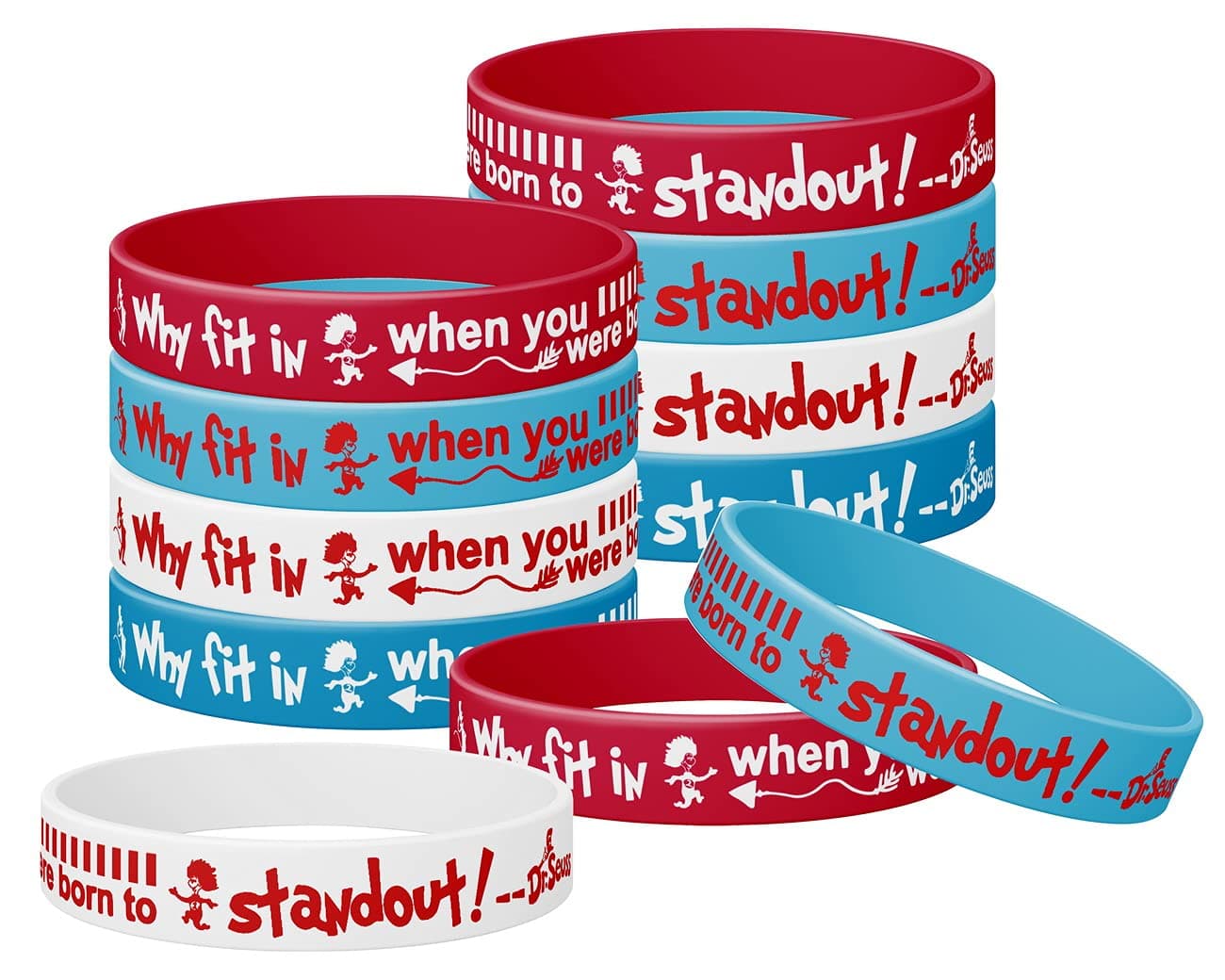 (24Pcs) Dr seuss party favors, Dr. Seuss Party Decorations, silicone bracelets for kids, dr seuss classroom decorations, silicone wristbands, school home party favors, party favors for kids.
