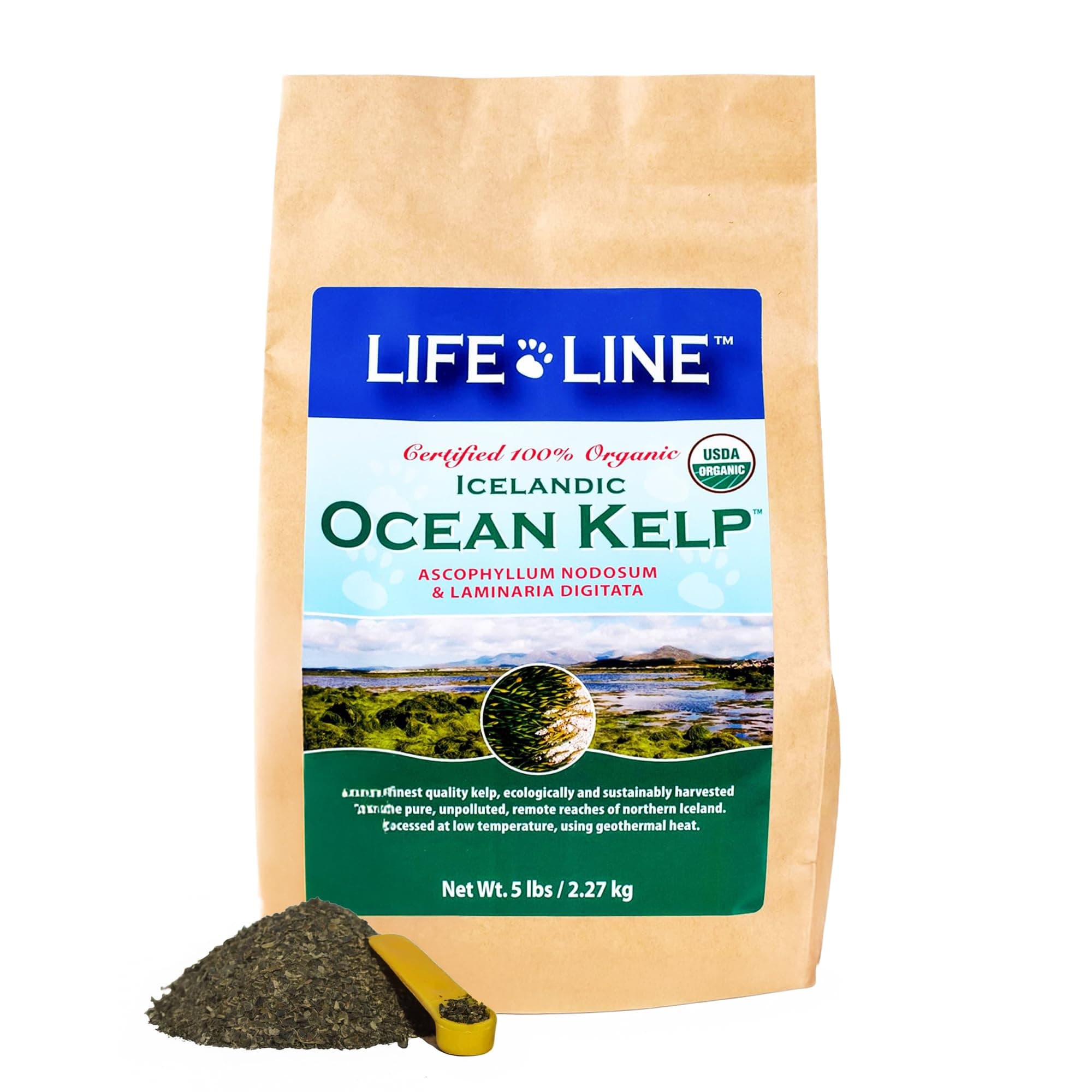 Lifeline Organic Icelandic Ocean Kelp Natural Vitamins Dog Cat Supplement 5lbs