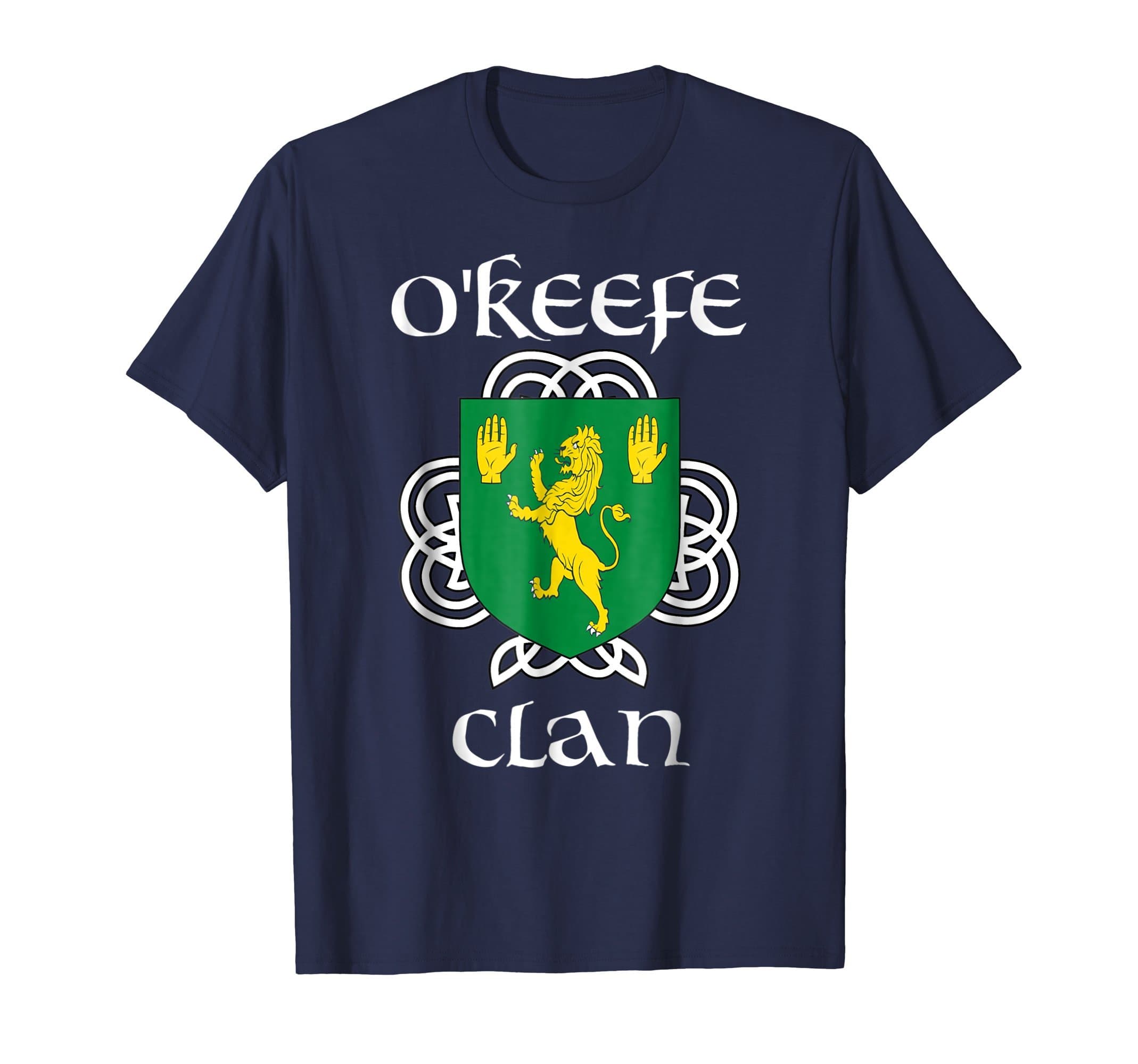 O'Keefe Family Crest Shirt, Irish Reunion T Shirt