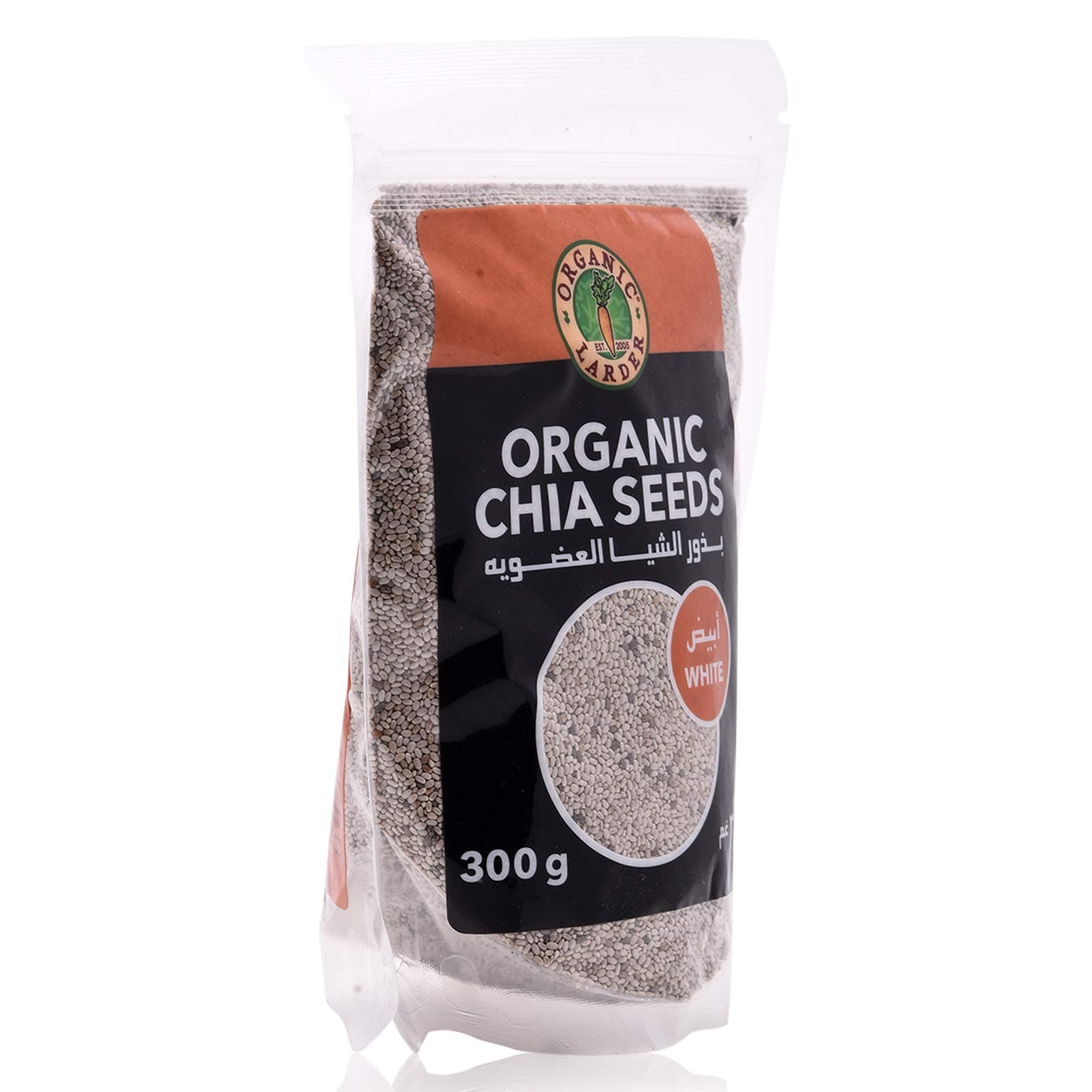 Organic Larder White Chia Seeds - 300 gm