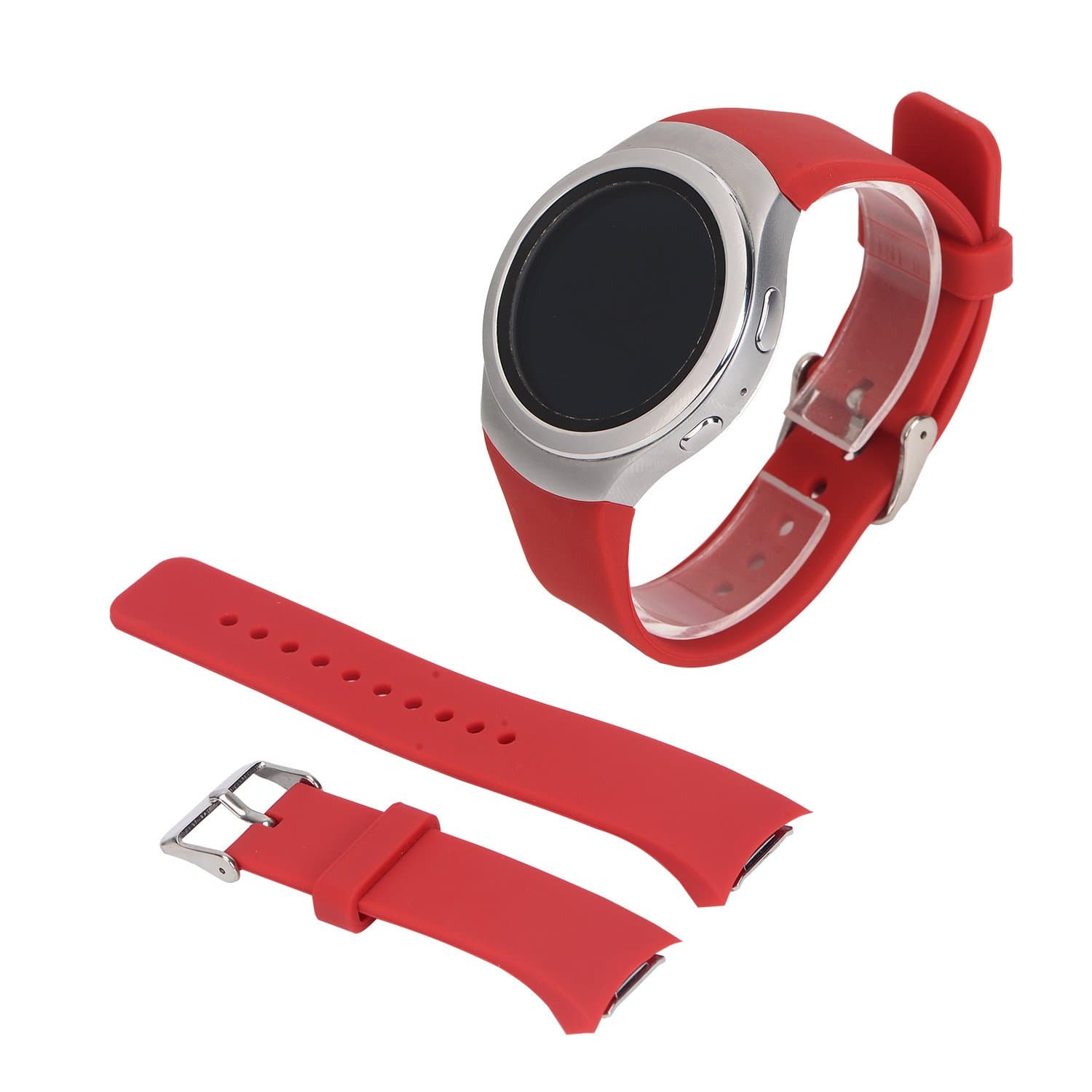 Replacement for Samsung Gear S2 Watch Band - Soft Silicone Sport Replacement Band for Samsung Gear S2 Smart Watch SM-R720 SM-R730 Version Only Red
