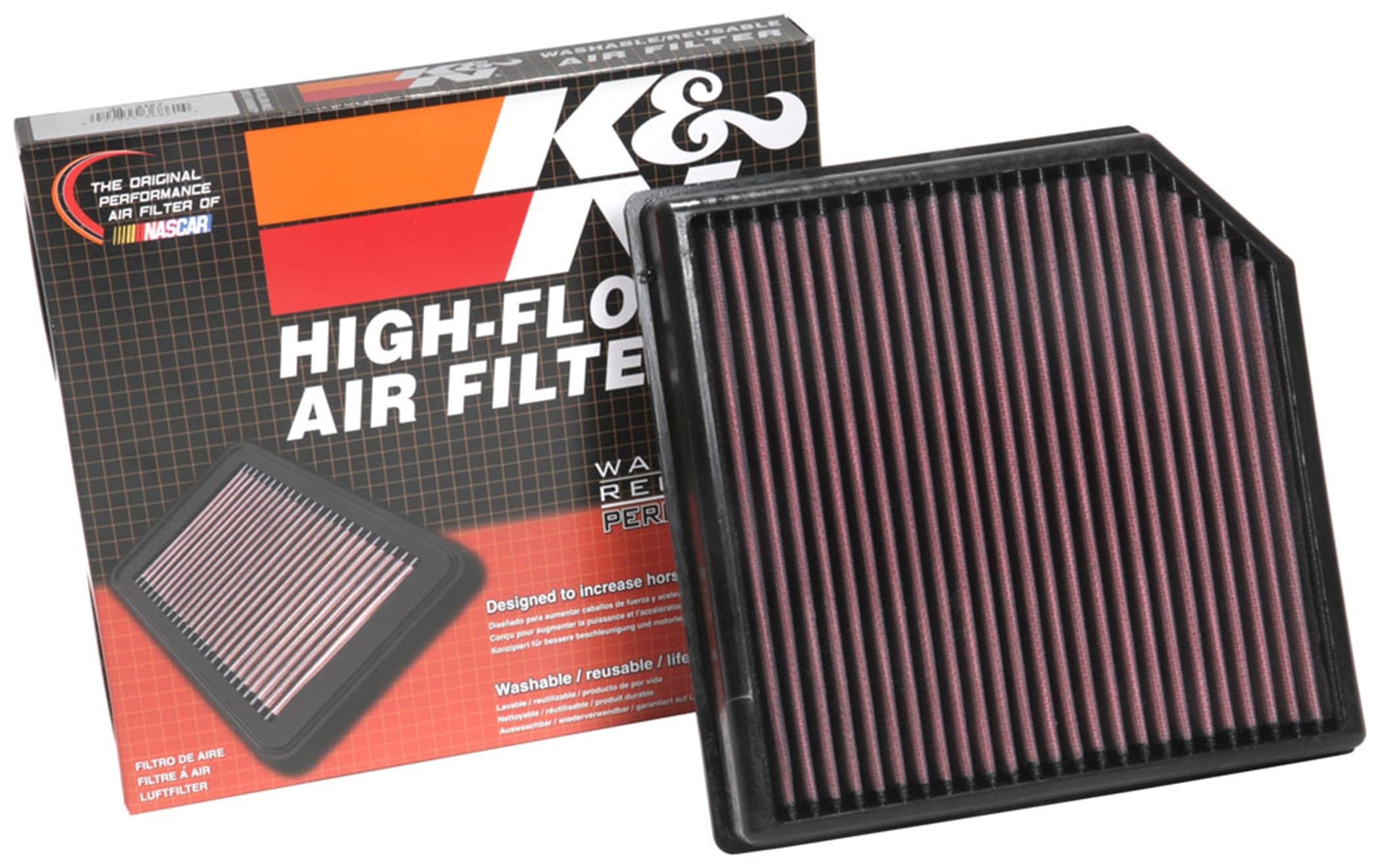 K&N Engine Air Filter: Reusable, Clean Every 75,000 Miles, Washable, Premium, Replacement Car Air Filter: Compatible with 2018-2019 VOLVO (XC40), 33-3127
