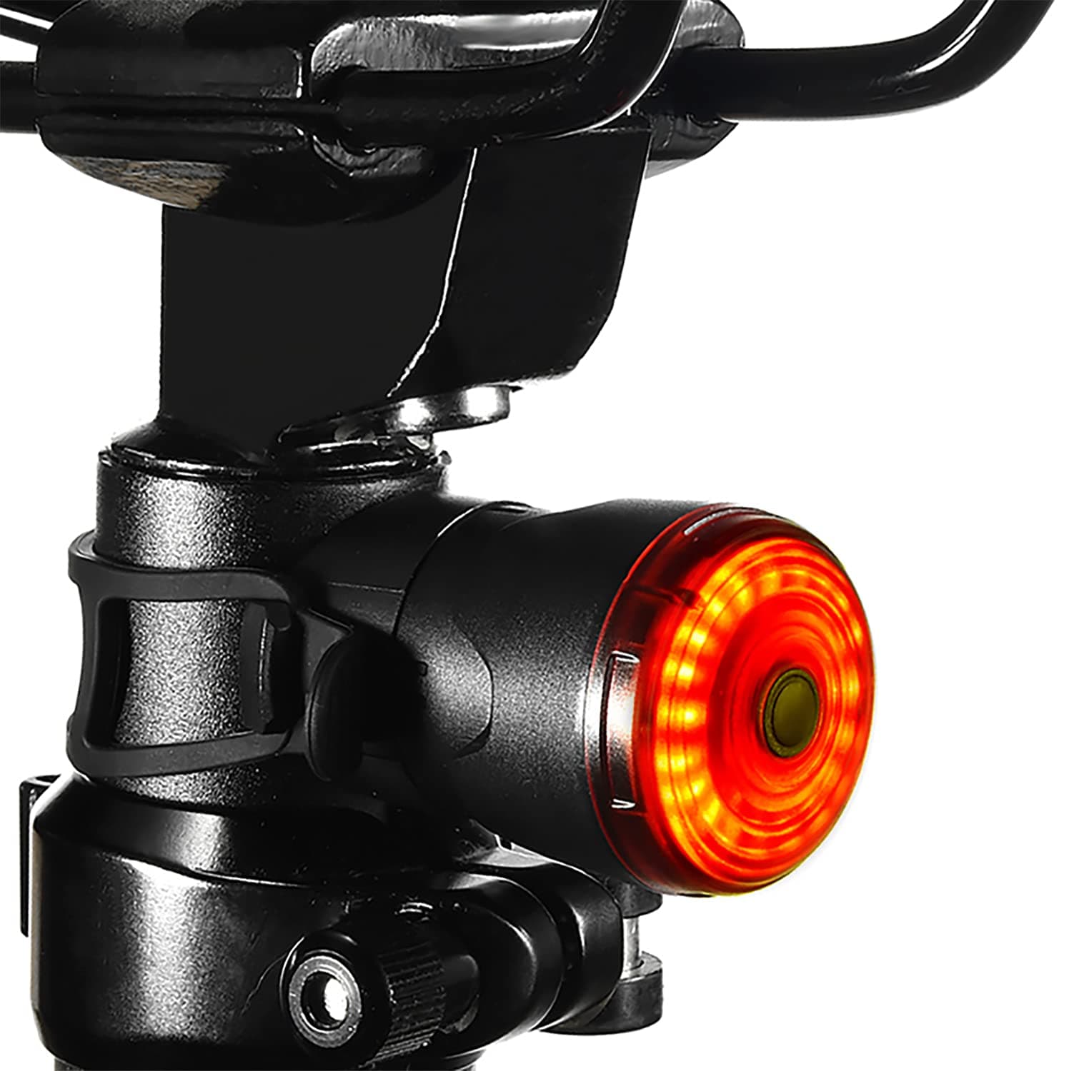 Smart Bike Tail Light, IVKEY Brake Sensing Rear Lights, Auto On/Off Sensor USB Rechargeable, Ultra Bright Red LED Warning, IP65 Waterproof, 6 Flashing Modes for Road Night Riding Cycling Accessories.
