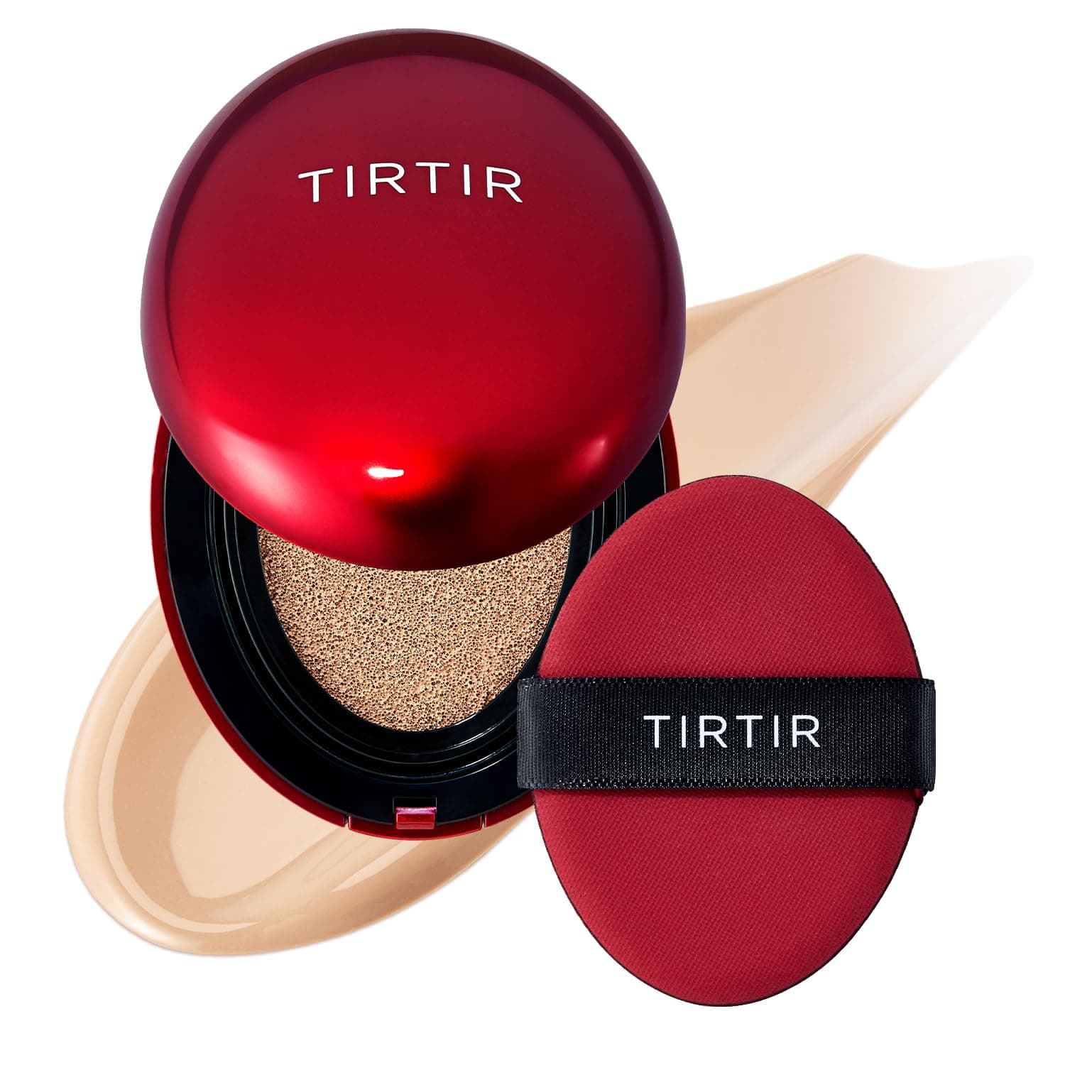 TIRTIR Mask Fit Red Cushion Foundation, Full coverage, Skin fit, Satin Glow Finish, Korean Cushion Foundation #23N SAND | 4.5g