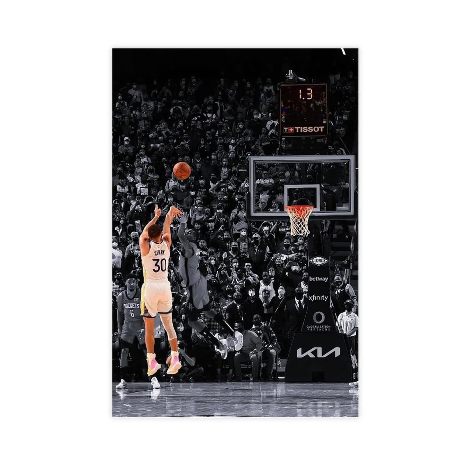 KAMUFF Basketball Player Poster For Walls Canvas Basketball Wall Art Print Quote Signed Posters For Boys Bedroom Unframe-style 12x18inch(30x45cm)