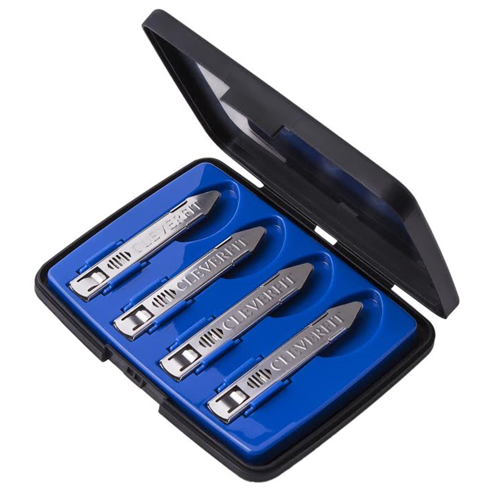 The Adjustable Collar Stay, Stainless Steel Set of 4 in Travel Case