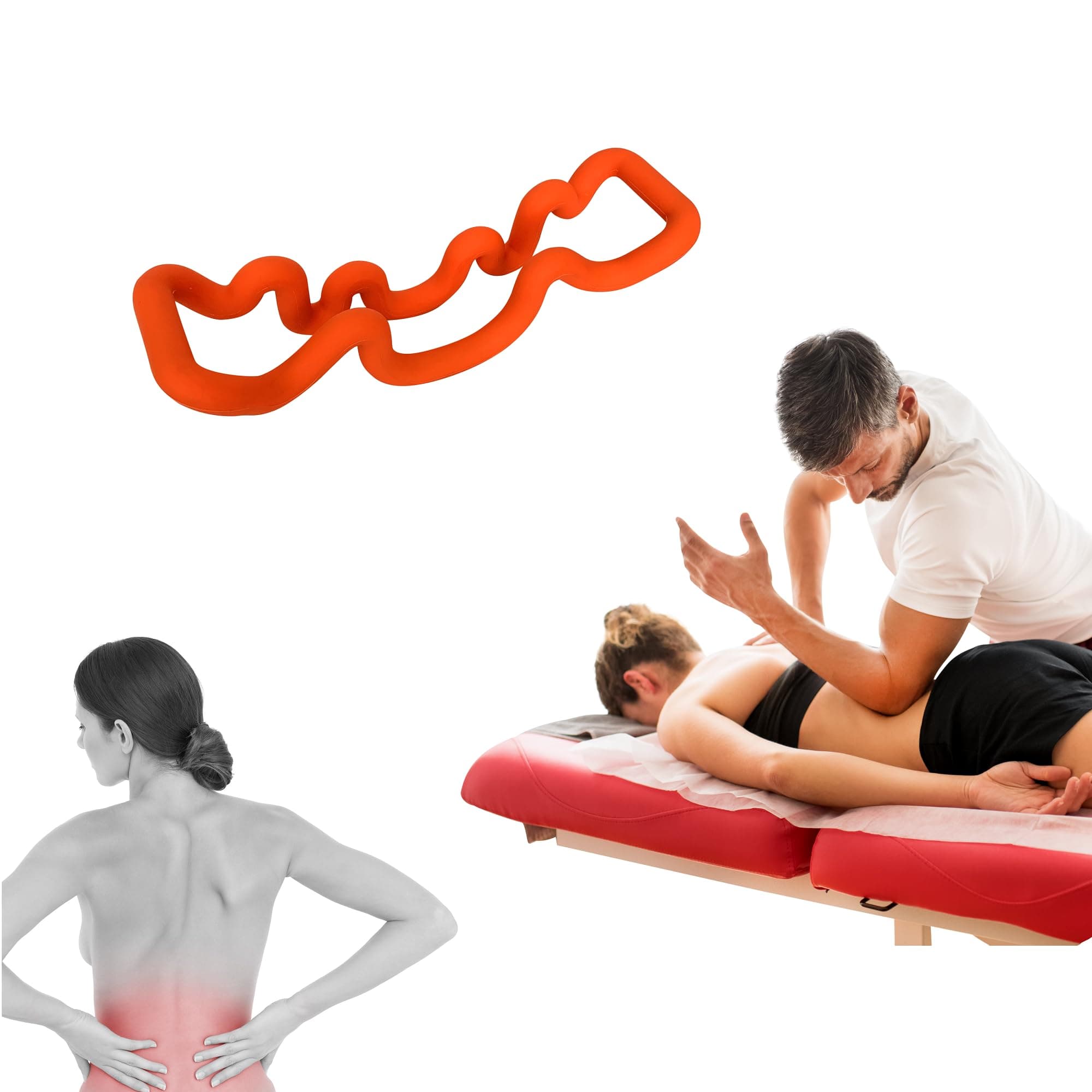 Back Deep Tissue Massager, Back Stretcher, Sciatica Pain Relief Tool, Athletes Muscle Recovery Tool, Heavy Duty