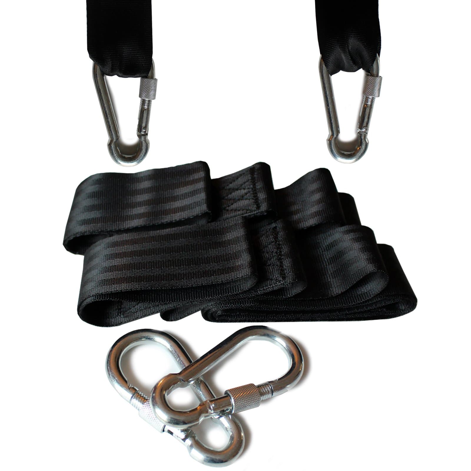 Kovira Tree Swing Hanging Strap Kit 48 Inch Outdoor Hammock Straps and Strong Carabiner Hook with Storage Bag - Tree Straps Idle for Tire, Hammocks & Chair- Rope Swings set holds upto 500 lbs