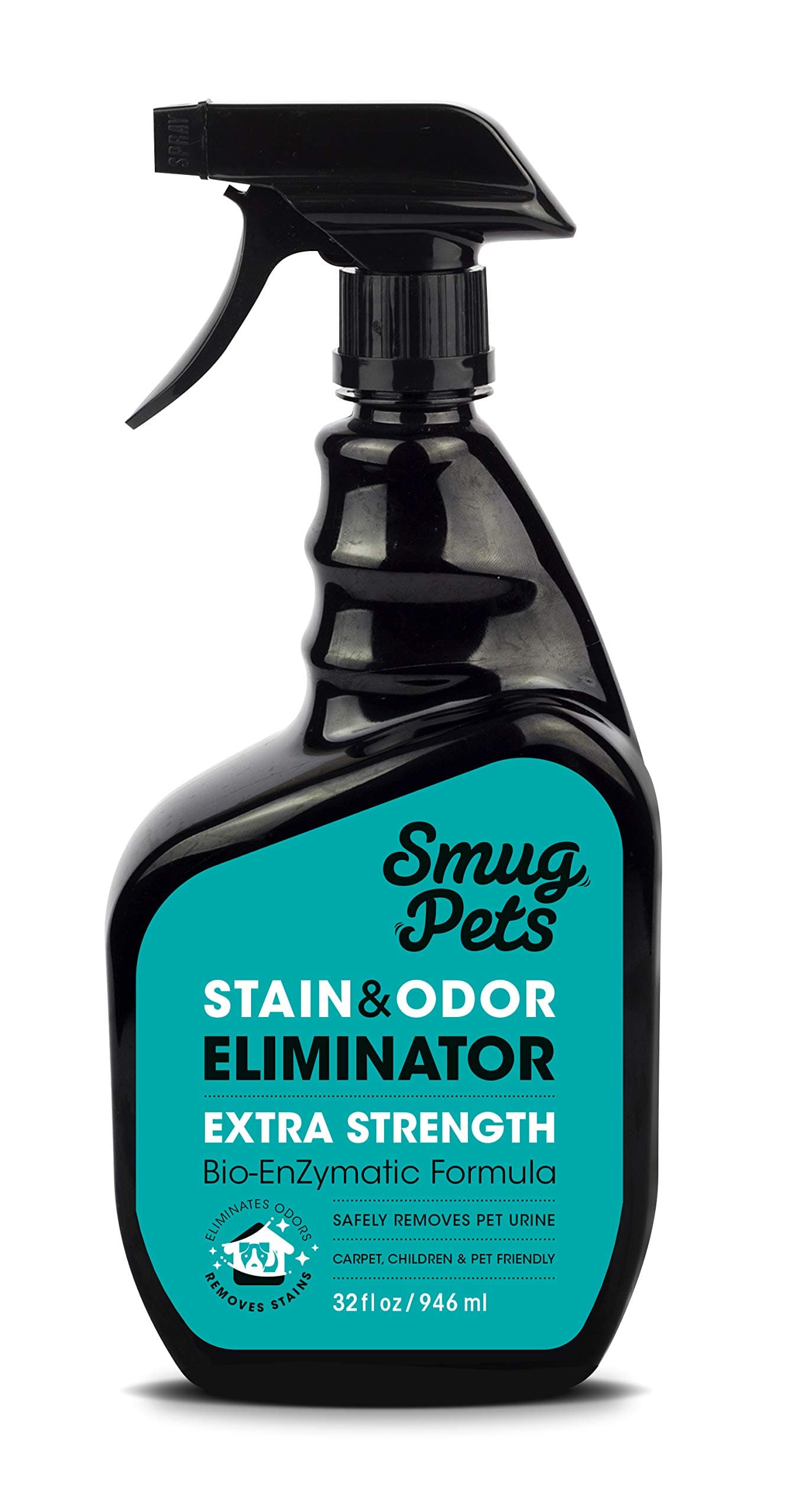 Professional Strength Stain & Odor Eliminator Spray - Powerful Non Toxic Enzyme Pet Urine Cleaner for Cats & Dogs - Effective Carpet Cleaner & Smell Remover