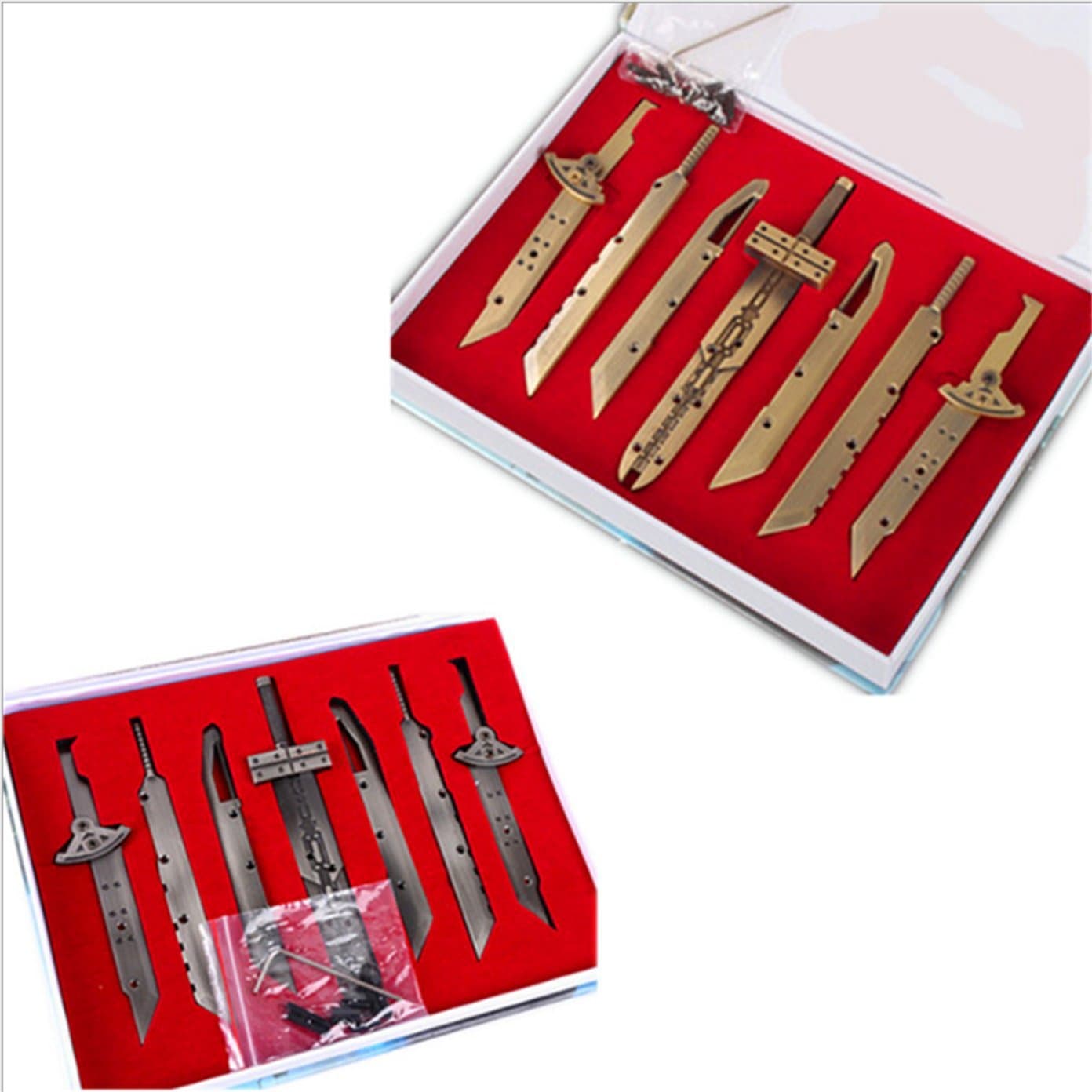 FF7 Cloud Buster Sword Mini Replica 7 Pieces (Tsurugi Sword Box)