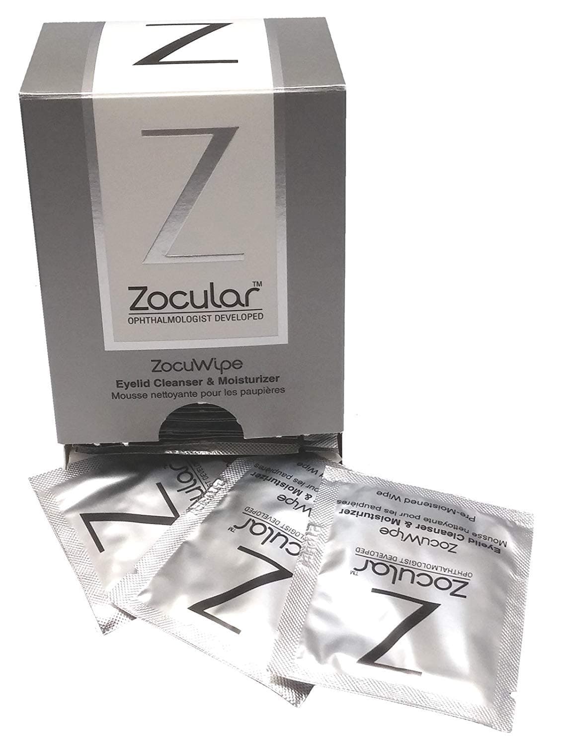 Zocuwipe Eyelid Wipes with Natural Okra Complex – Gentle Eyelid Cleansing & Moisturizing Pads – 40 Count
