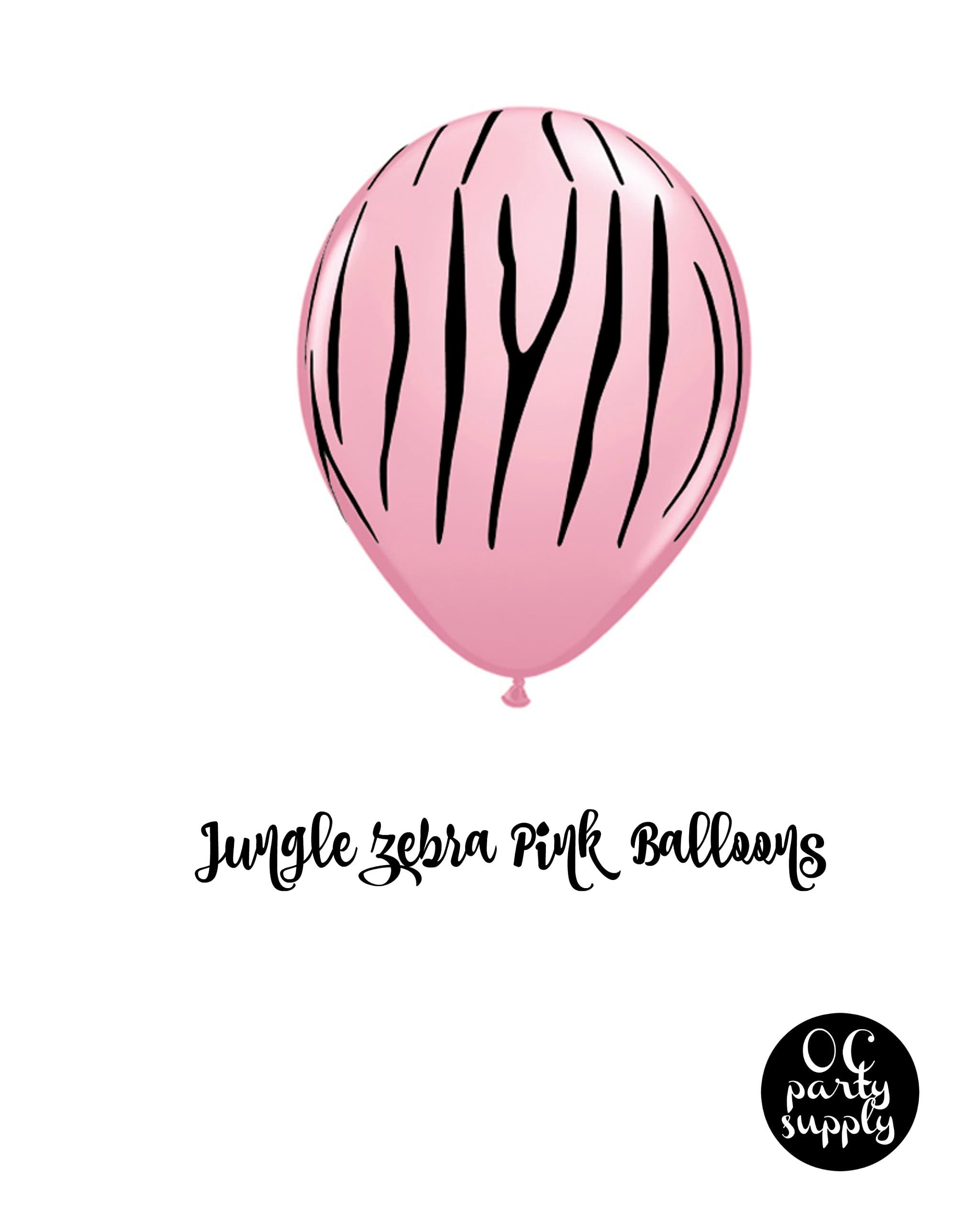 Jungle Animal Balloon, Pink Zebra Balloon, Jungle Theme Balloon decor, Party Supplies, Party Decor,k Balloons