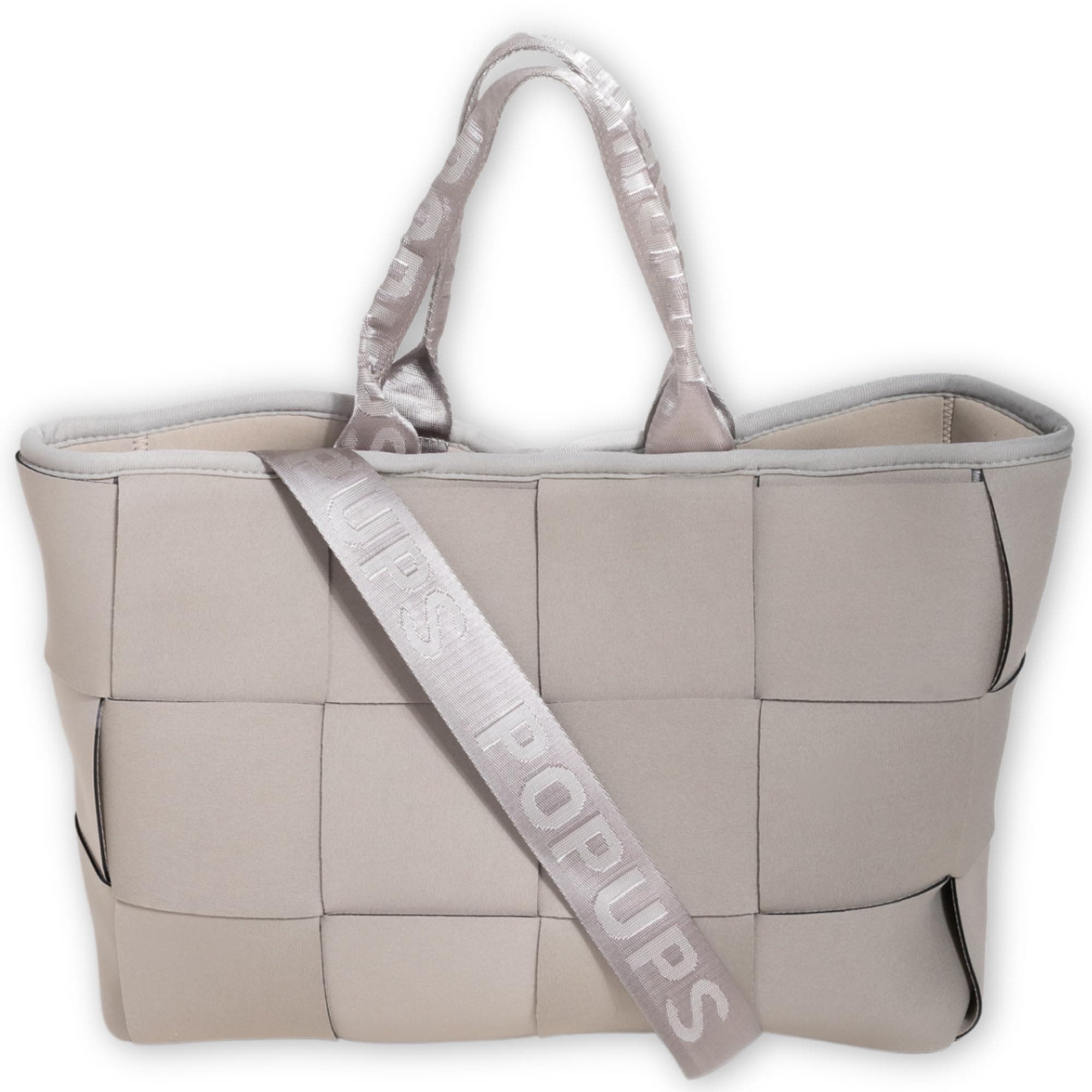 Interwoven Large Neoprene Foldable Tote Bag, Weekender Bag for Women - Travel Crossbody Purse