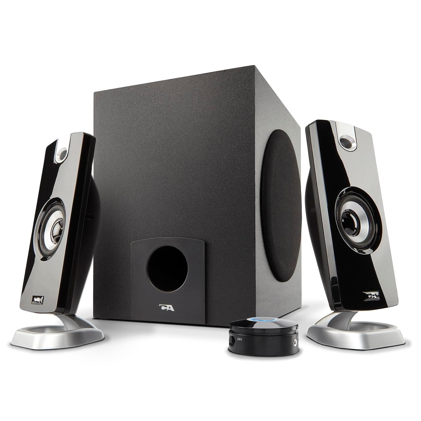 Cyber Acoustics CA-3090 2.1 Speaker System with Subwoofer with 18W of Power – Easy Setup and Convenient Controls, Great for Music, Movies, and Gaming