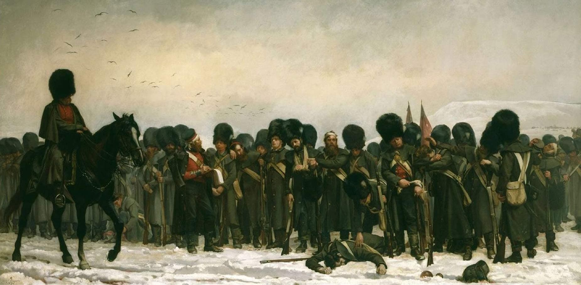 Elizabeth Southerden Thompson Butler The Roll Call ~ Calling The Roll After an Engagement, Crimea 1874 Royal Collection Trust UK Buckingham Palace 30" x 15" Fine Art Giclee Canvas Print (Unframed)