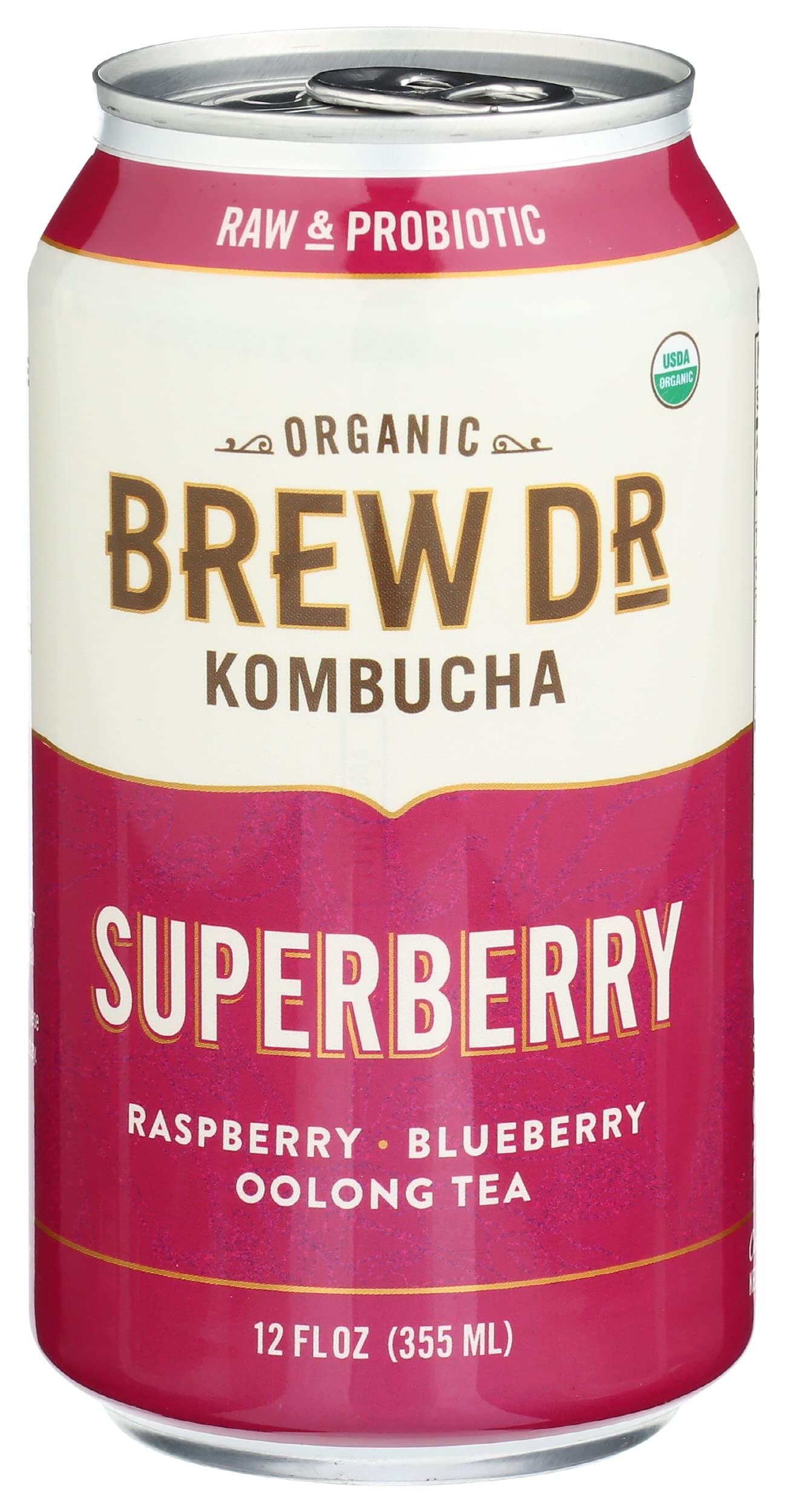 Brew Dr, Kombucha Superberry Organic, 12 Fl Oz