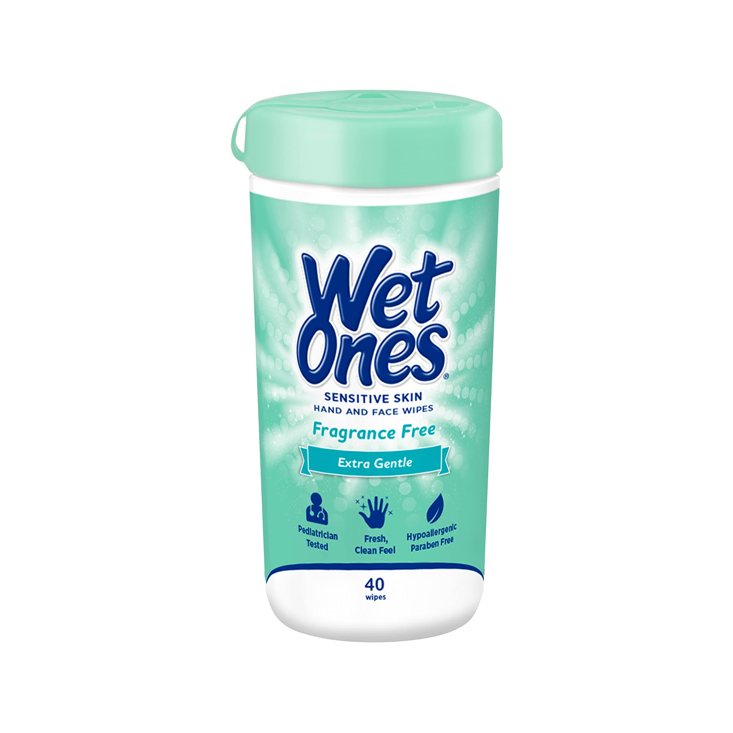 Wet Ones Sensitive Skin Hand Wipes, Extra Gentle, 40 ct
