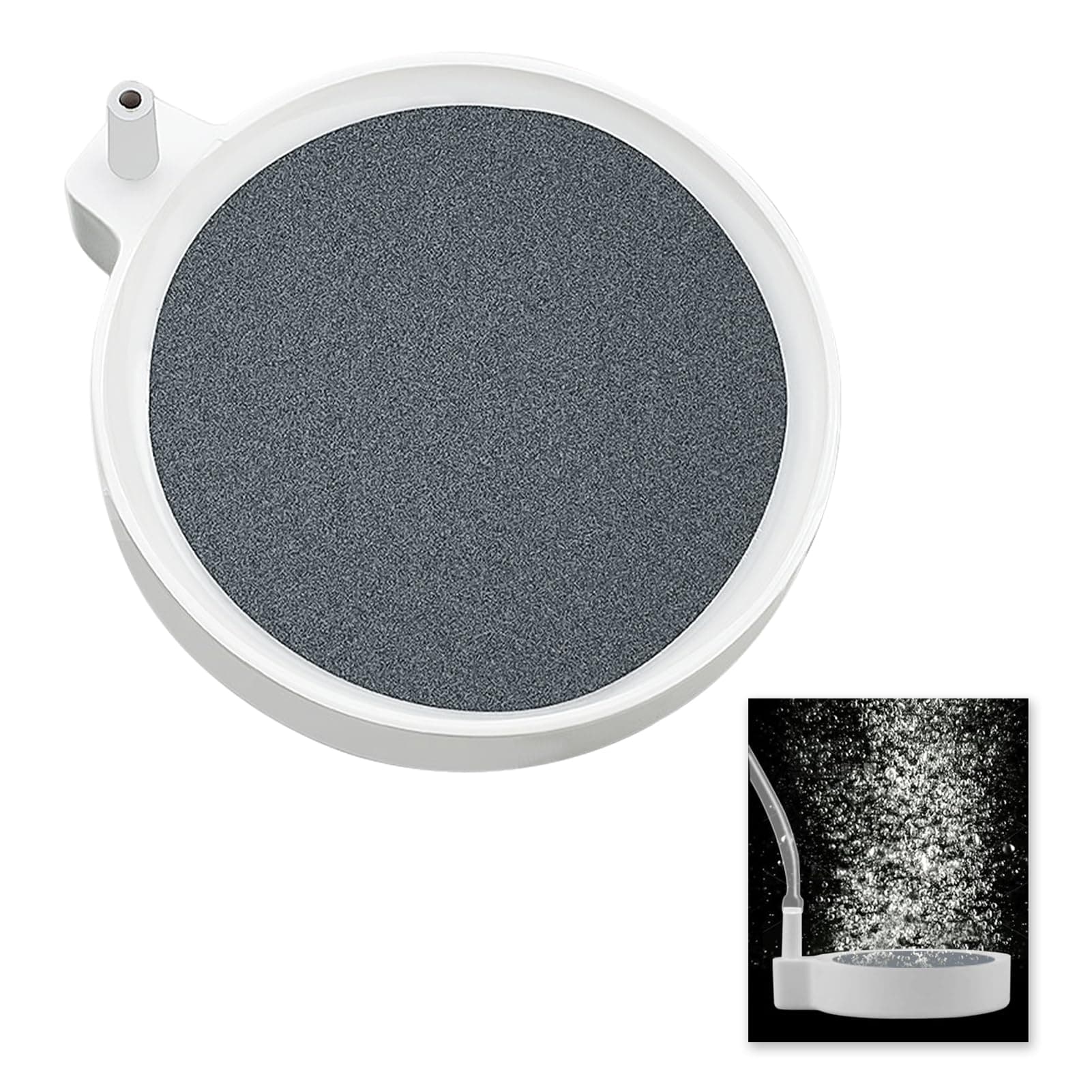 Aquarium Nano Air Stone, 50mm Fish Tank Oxygenator, Fish Tank Bubbler, Aquarium Air Stone, High Dissolved Oxygen Stone for 50-120cm Aquarium Fish Tank and Hydroponic, with Air Tube Accessories