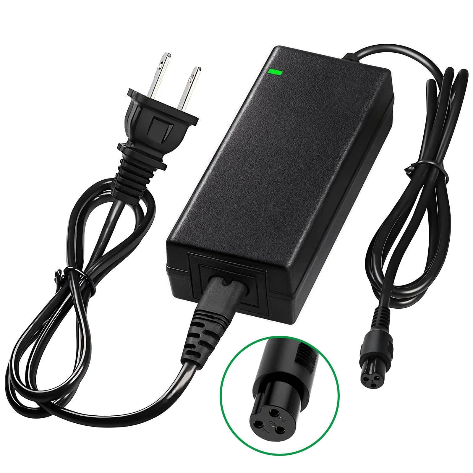 42V 2A Electric Scooter Charger 3-Prong Connector for 36V Pocket Mod, Sports Mod Lithium Battery