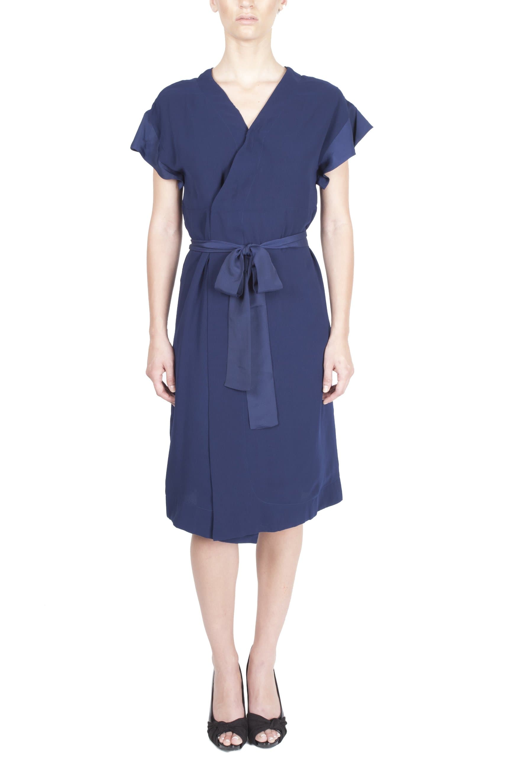 NAMI Women's Folded Shoulder Tab Dress - Nori