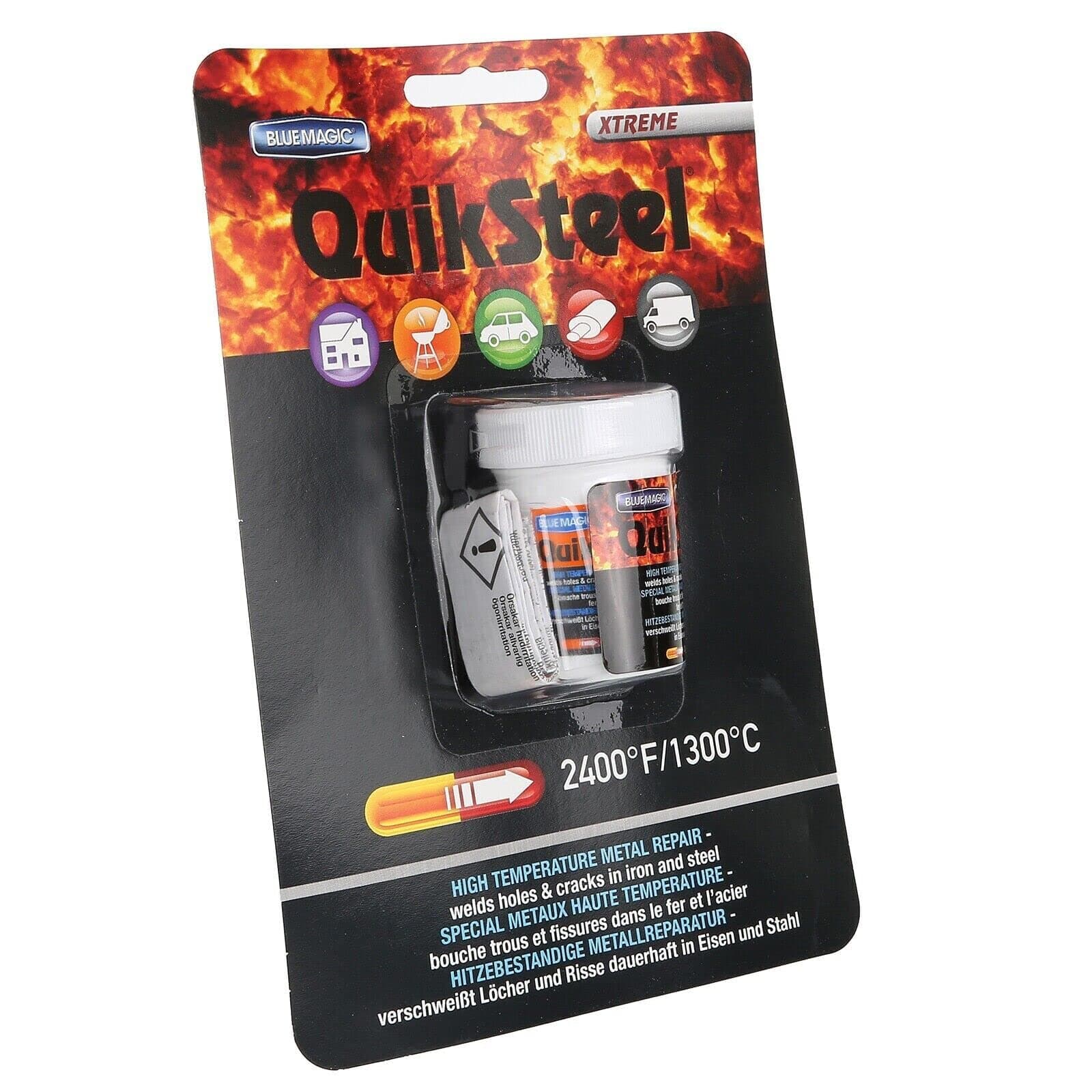 Quiksteel Metal Repair Putty Xtreme High Temperature Weld Iron ThermoSteel Crack