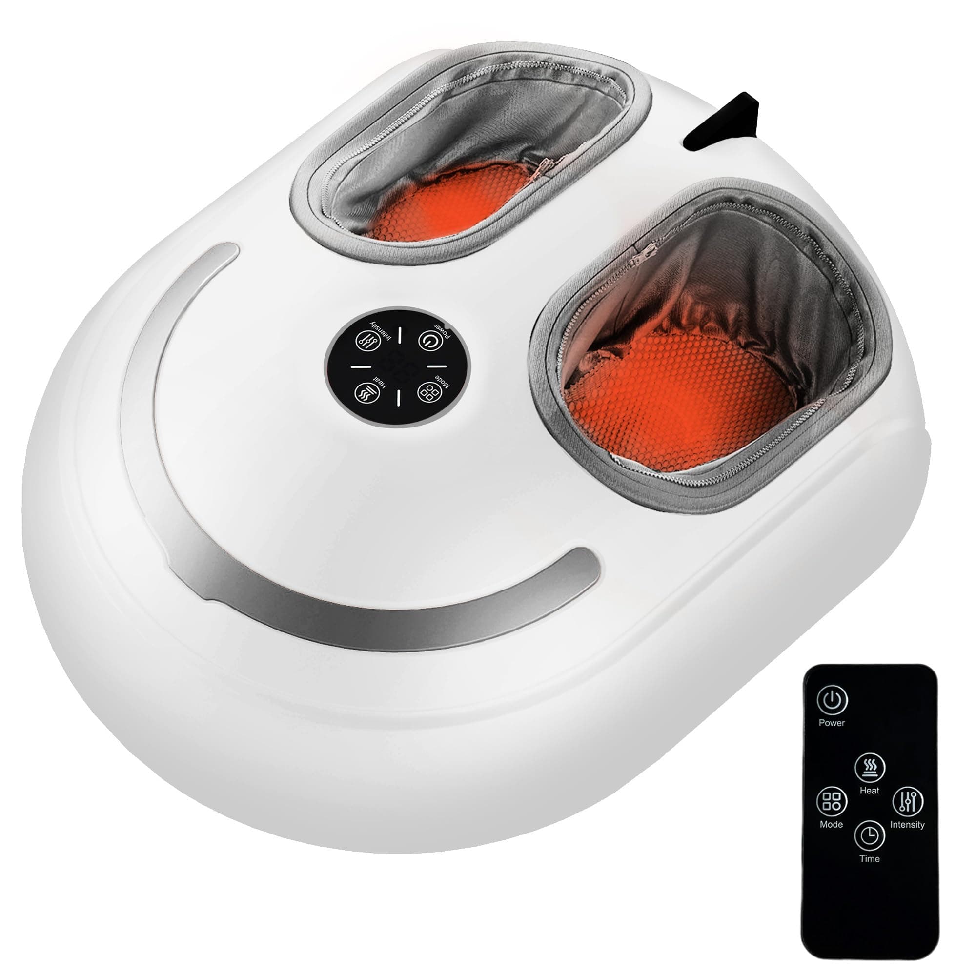 Foot Massager with Heat Shiatsu Foot Massager with Remote Deep Relief for Tired Muscles Electric Feet Massage Machine for Home and Office Gifts for Mom Dad White