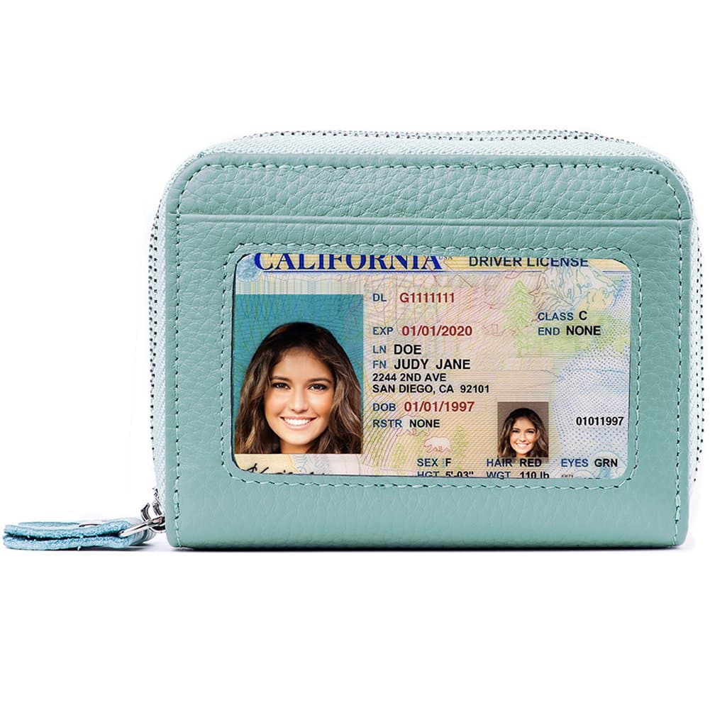 RFID Blocking Leather Wallet for Women,Excellent Women's Genuine Leather Credit Card Holder