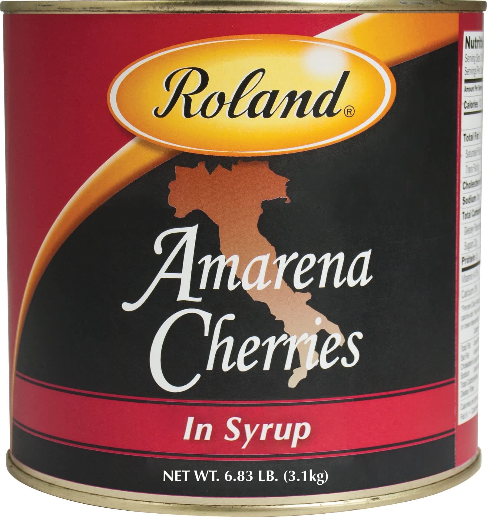 Whole Pitted Amarena Cherries in Syrup, Specialty Imported Food, 6.83 Pound Can, Pack of 1
