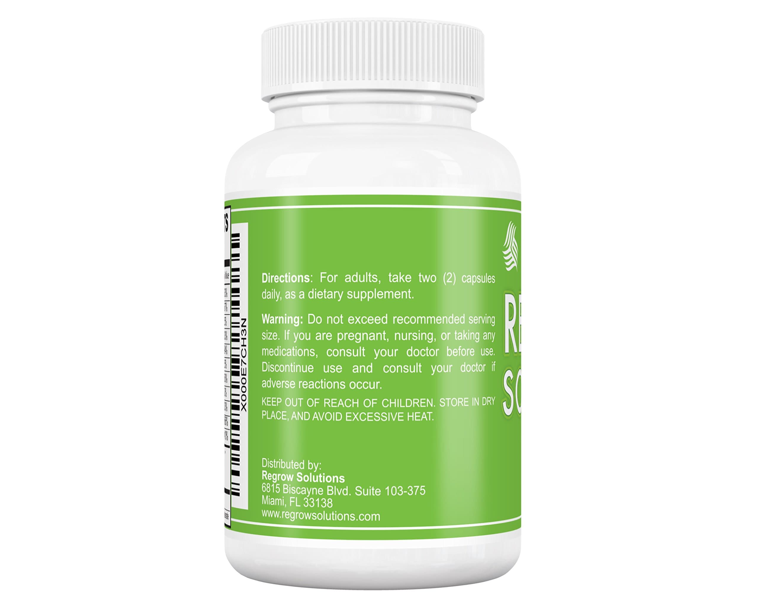 African American Hair Growth Vitamins: Regrow Solutions - Biotin for Hair Growth - Biotin 5000 mcg plus 11 Essential Vitamins for Hair Growth - 100%